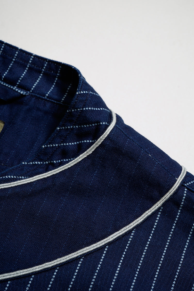 BASEBALL SH S/S - COTTON WABASH - INDIGO
