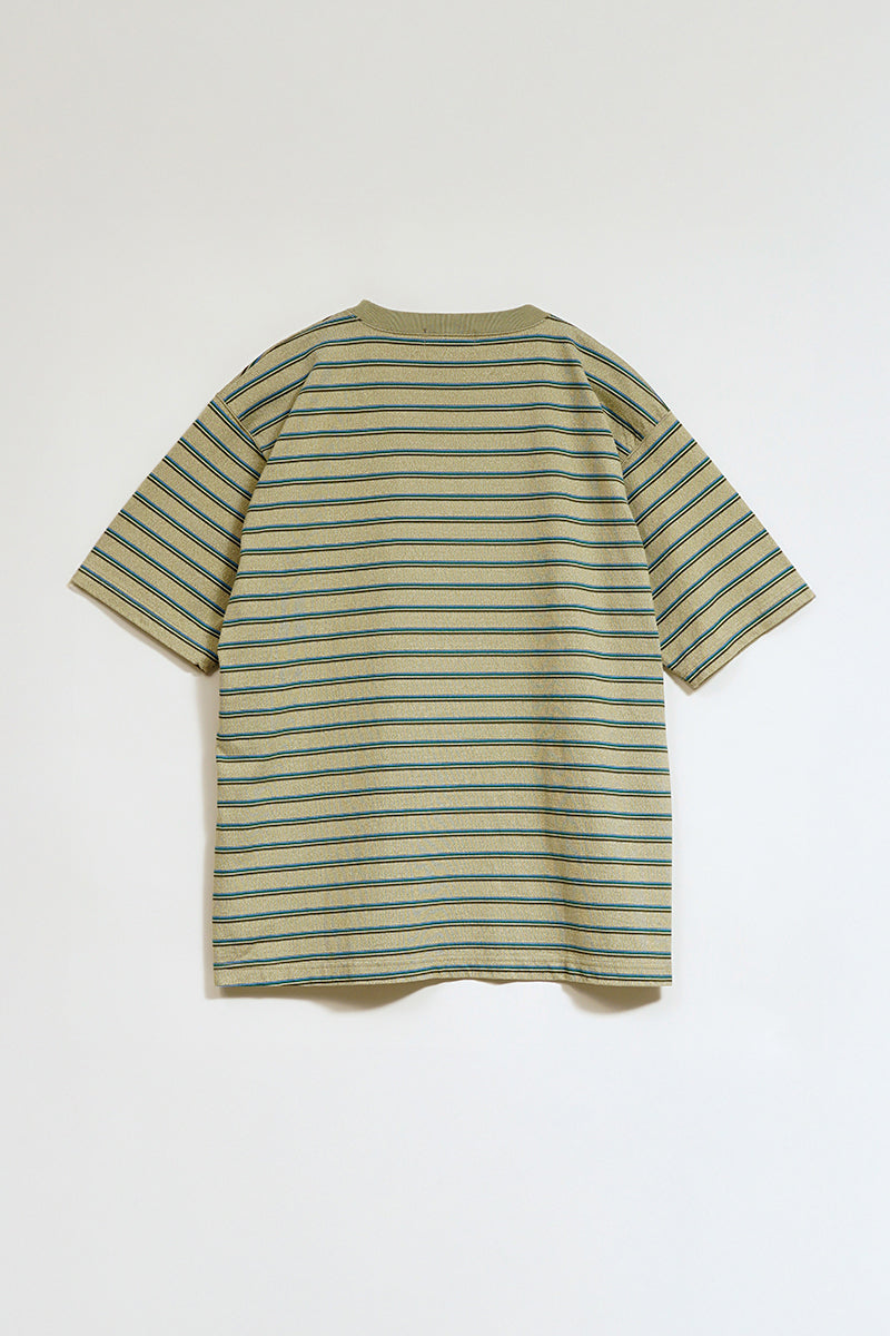 7.8oz BORDER HALF SLEEVE T-SHIRT - GREEN