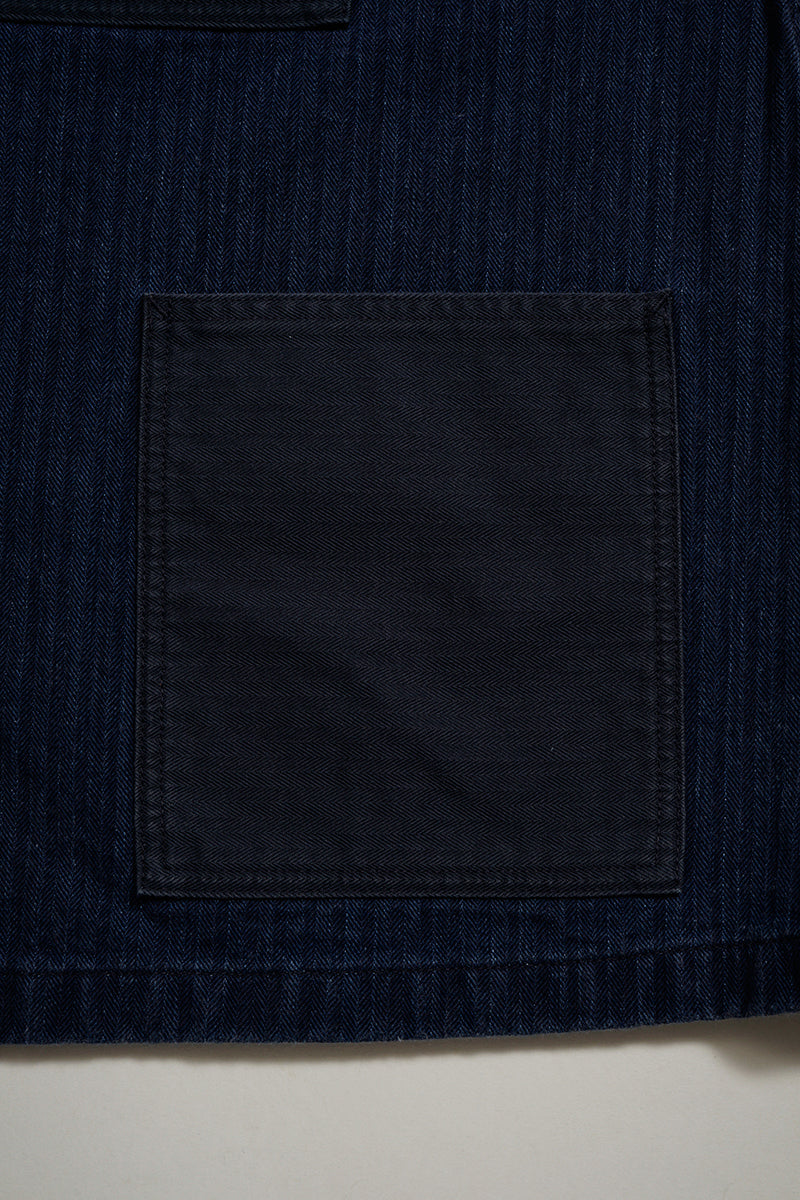 USMC CHORE JACKET HERRINGBONE - INDIGO