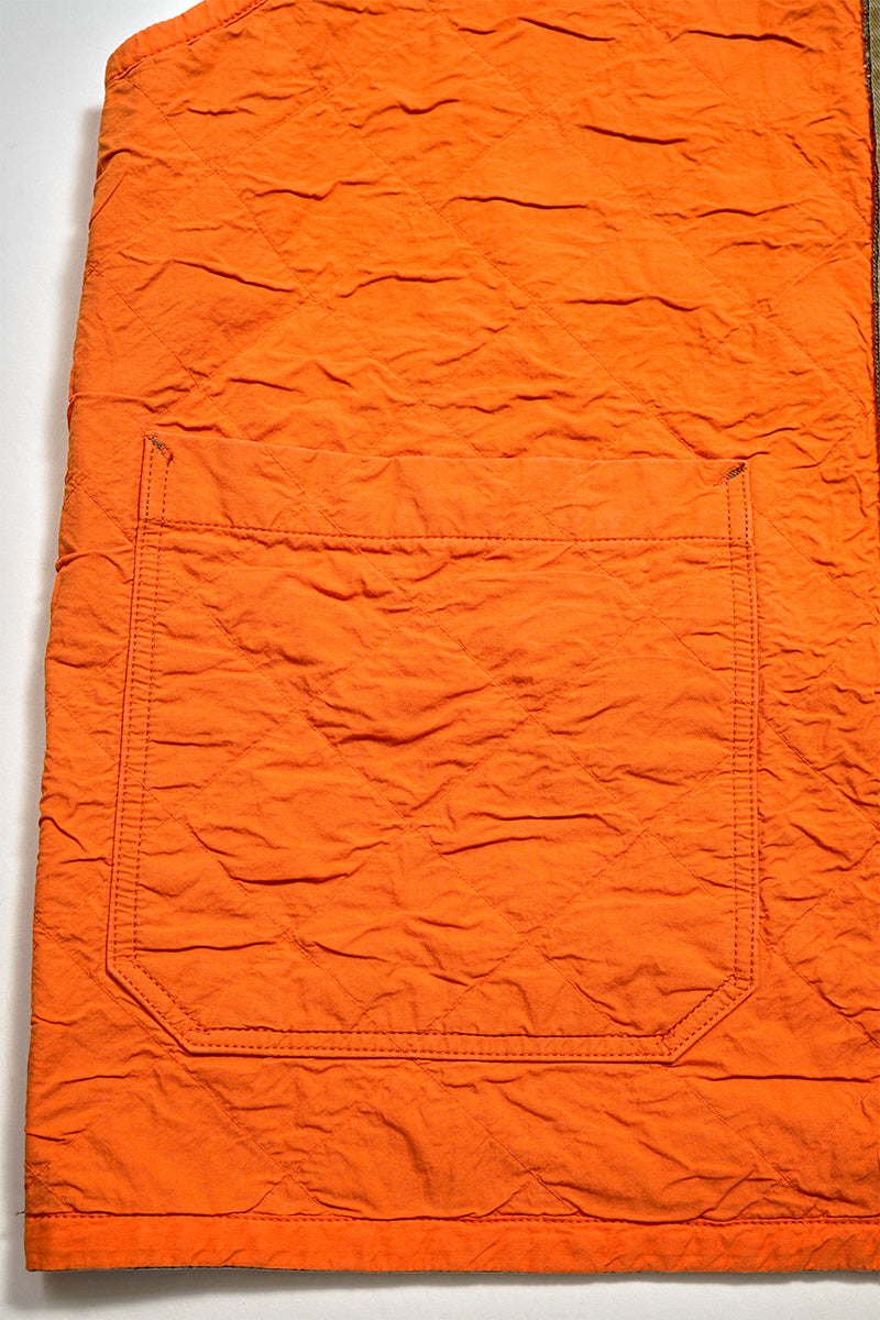 QUILTING DECK VEST RIPSTOP REVERSIBLE - GREEN