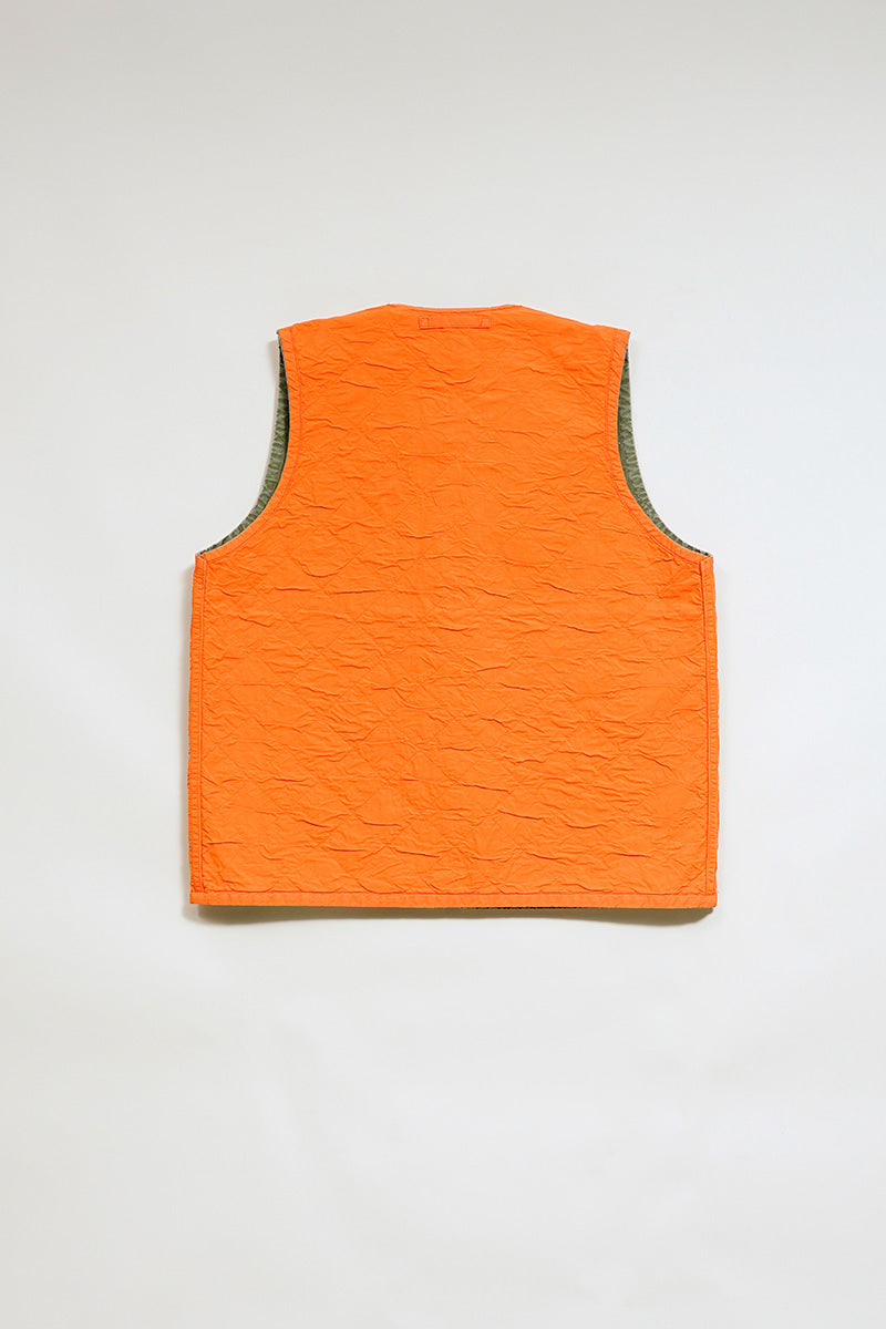 QUILTING DECK VEST RIPSTOP REVERSIBLE - GREEN