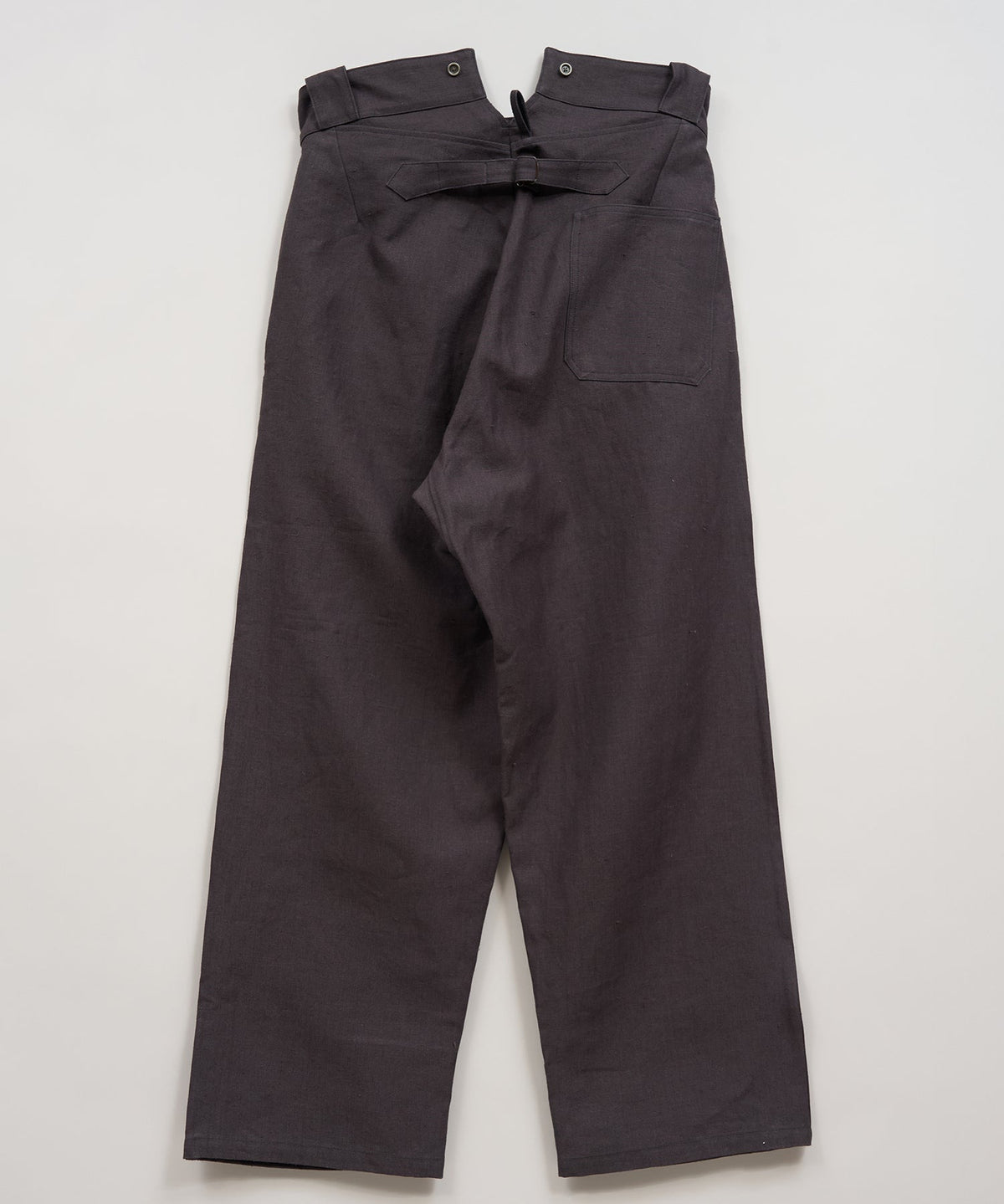 WIDE FRENCH WORK PANT HEMP - CHARCOAL GRAY