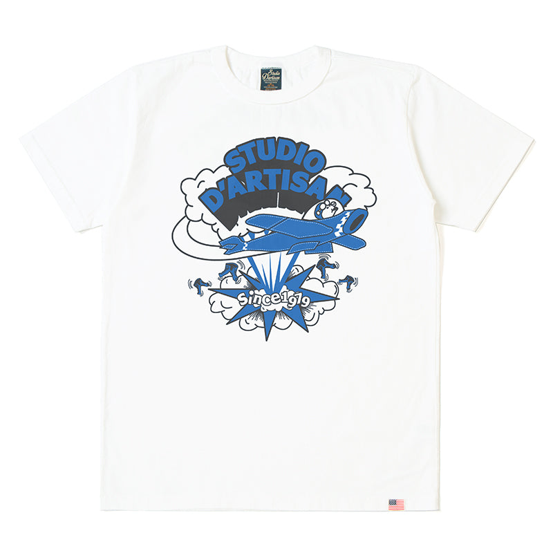 8148A USA Cotton Print T-shirt - WHITE