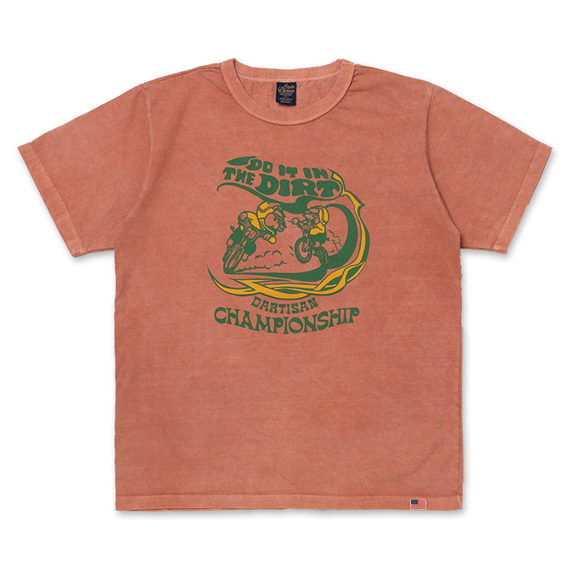 8163A USA Cotton Pigment Dye T-Shirt  - ORANGE
