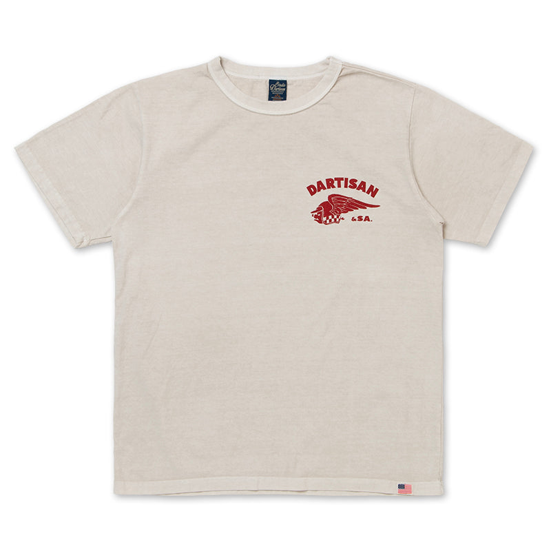 8163B USA Cotton Pigment Dye T-Shirt  - IVORY