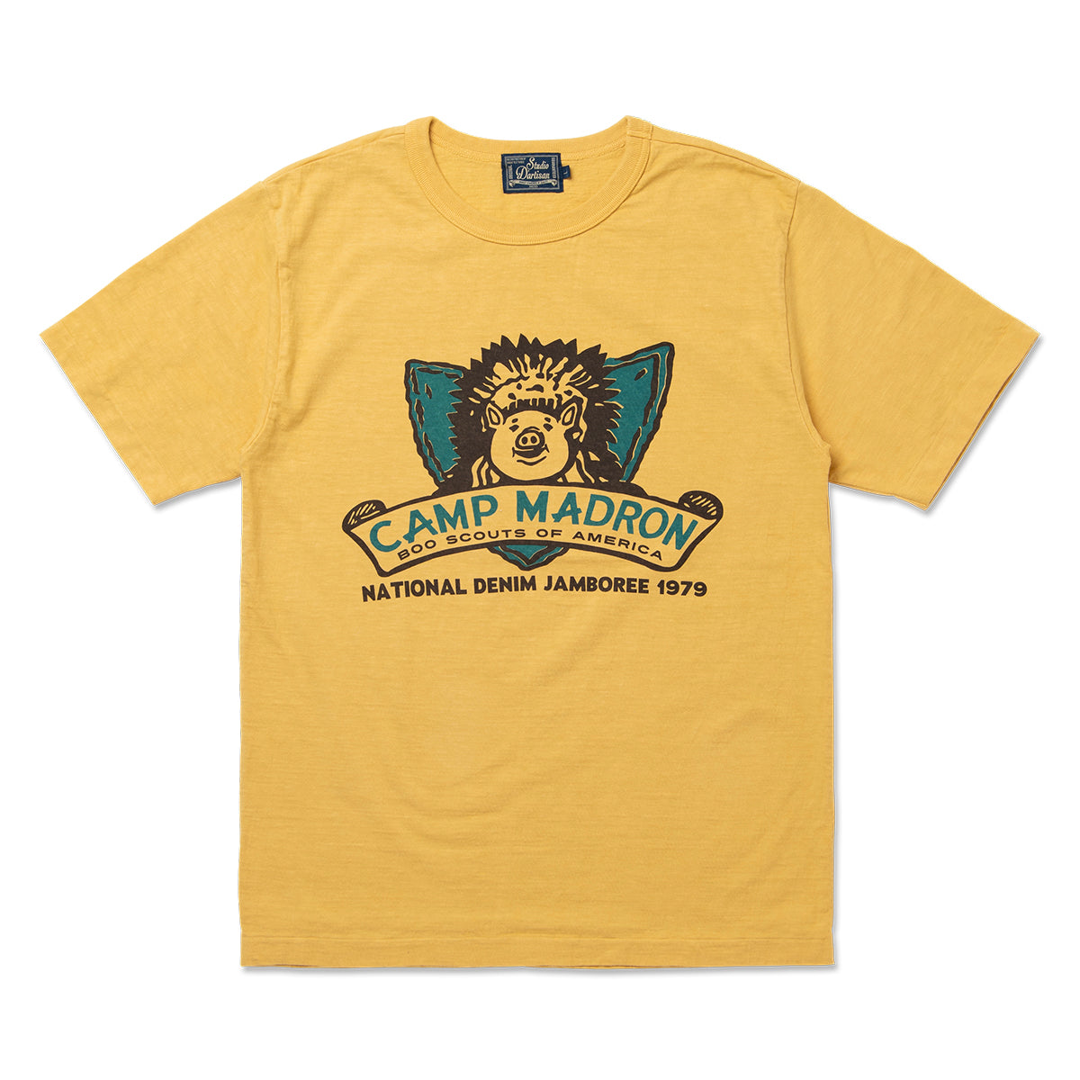 8203B Ishikawadai Small-Size Knit Jersey Print T-Shirt - YELLOW