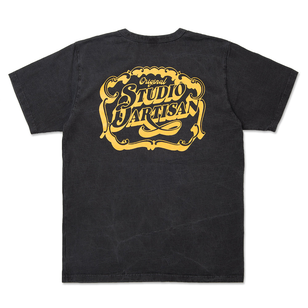 8207A USA COTTON PIGMENT DYED T-SHIRT - BLACK