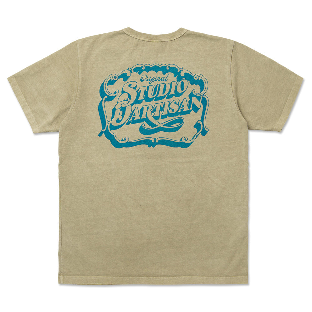 8207B USA COTTON PIGMENT DYED T-SHIRT - GREEN