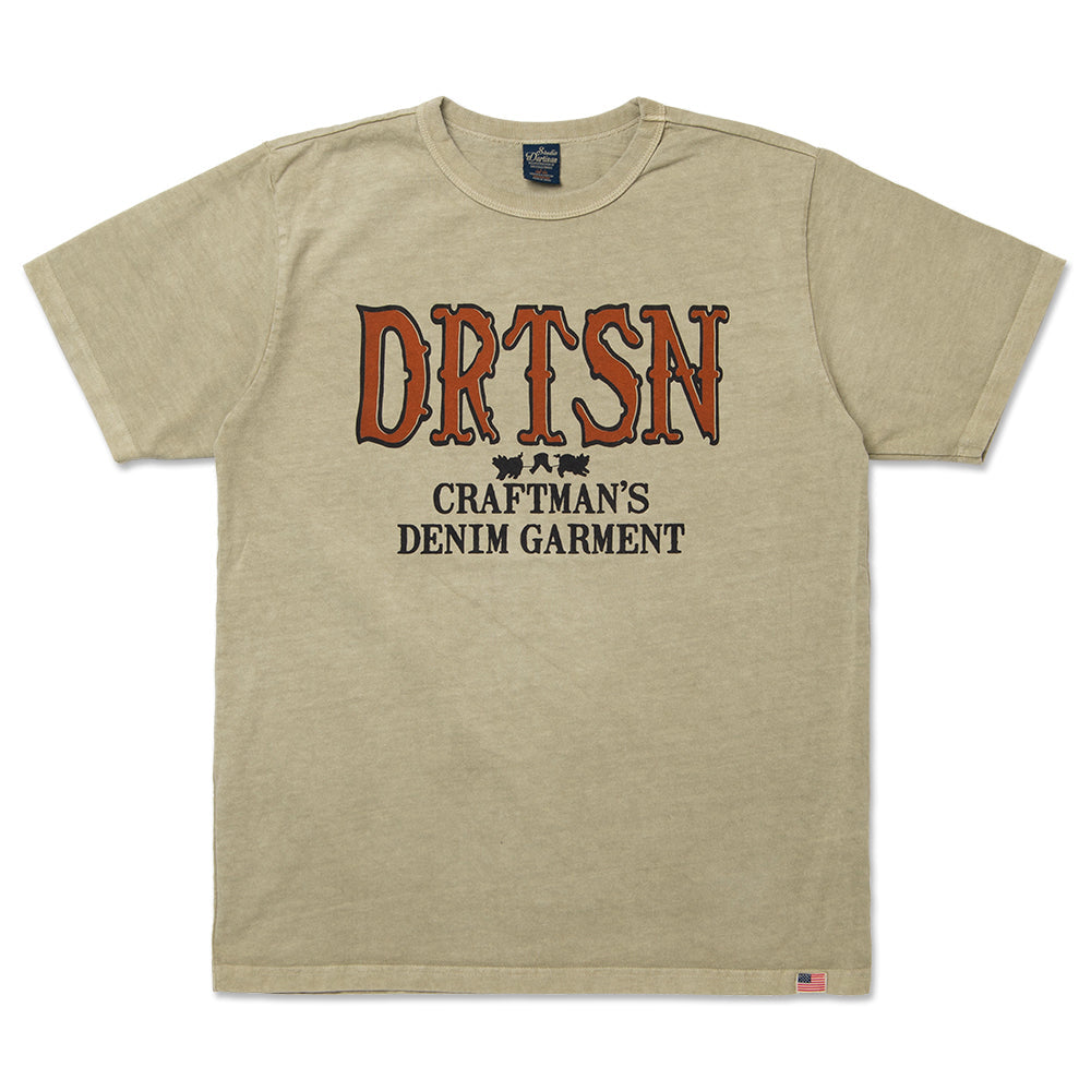 8207B USA COTTON PIGMENT DYED T-SHIRT - GREEN