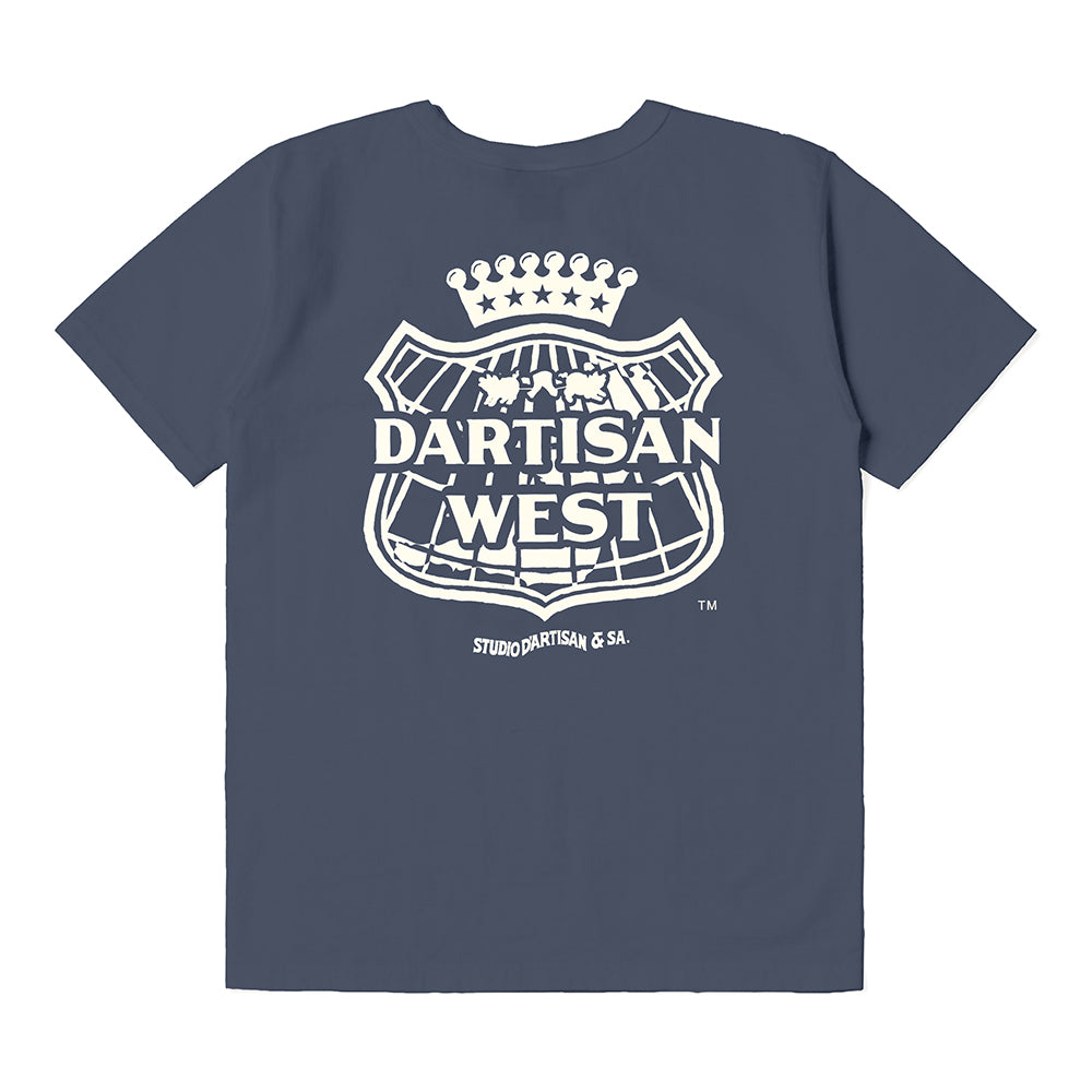8209A Loopwheeled printed T-shirt - NAVY