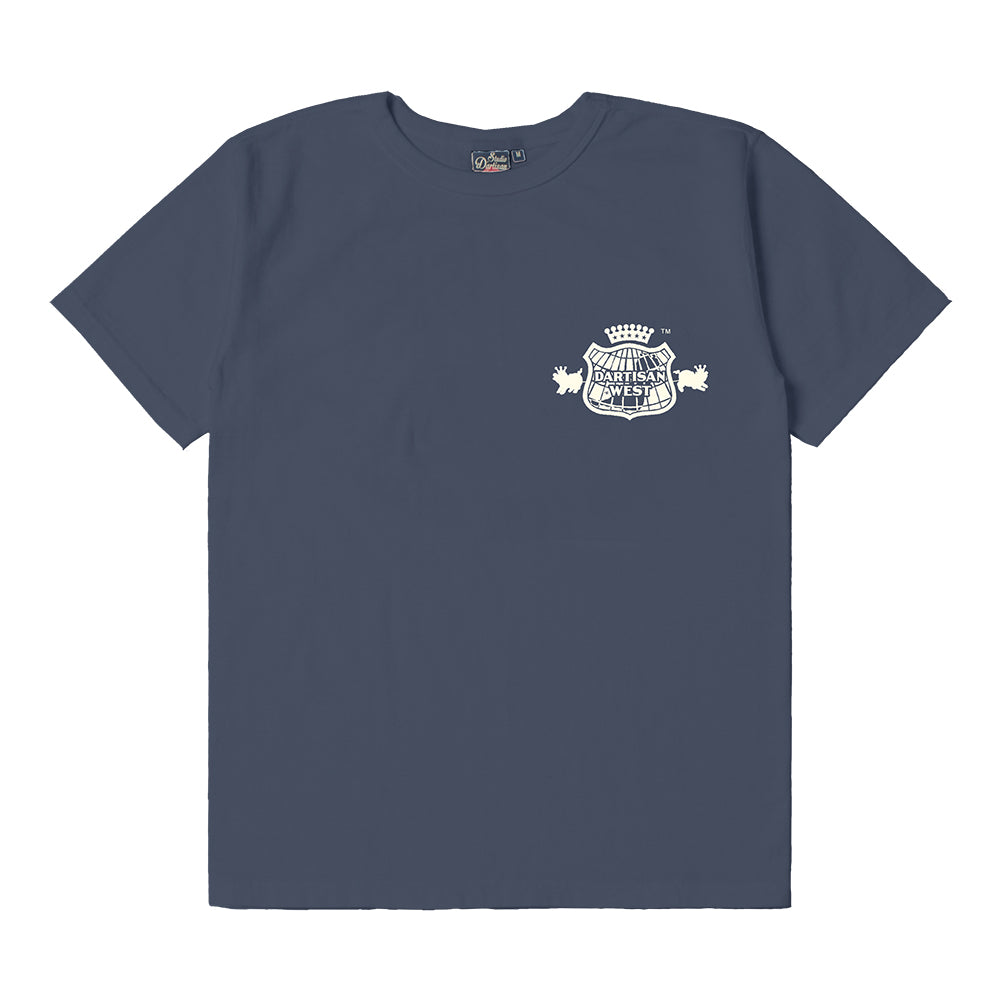 8209A Loopwheeled printed T-shirt - NAVY