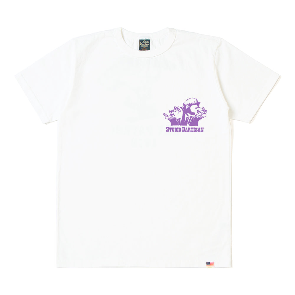 8211A USA COTTON PRINT T-SHIRT - WHITE