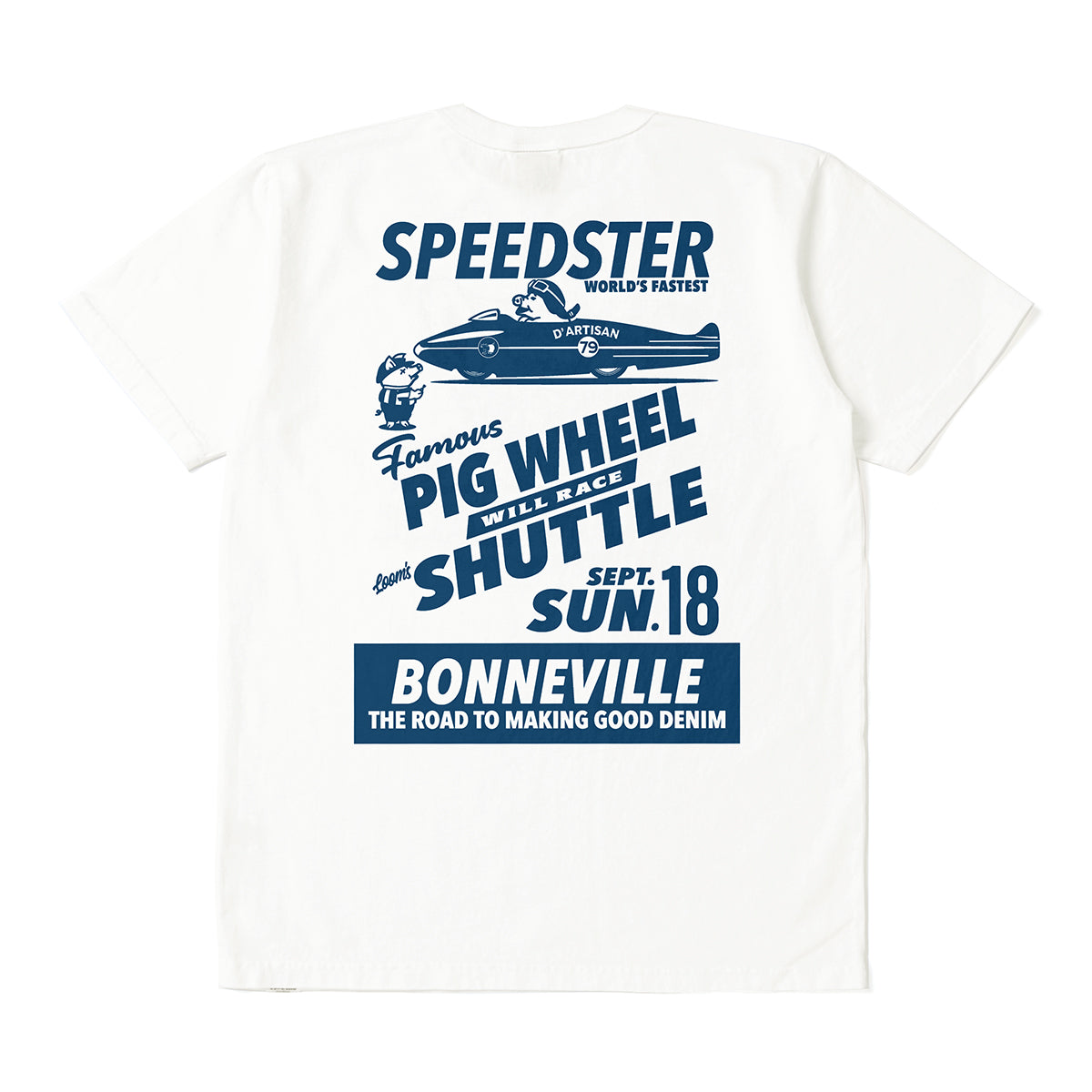 8232B USA Cotton Printed T-Shirt - WHITE