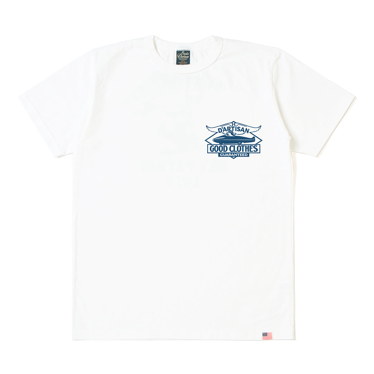 8232B USA Cotton Printed T-Shirt - WHITE