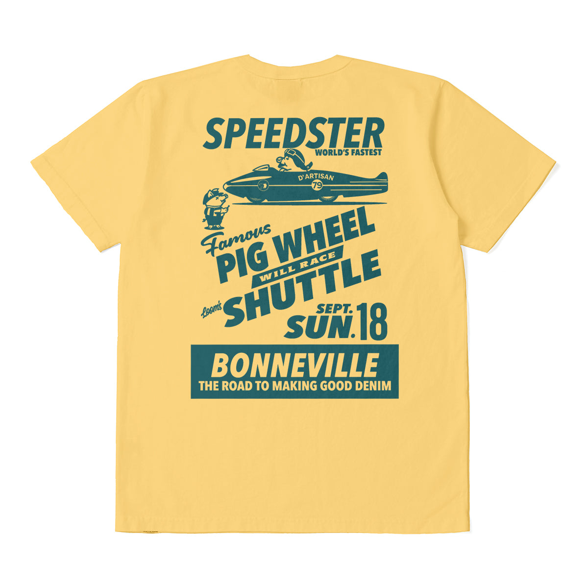 8232B USA Cotton Printed T-Shirt - YELLOW