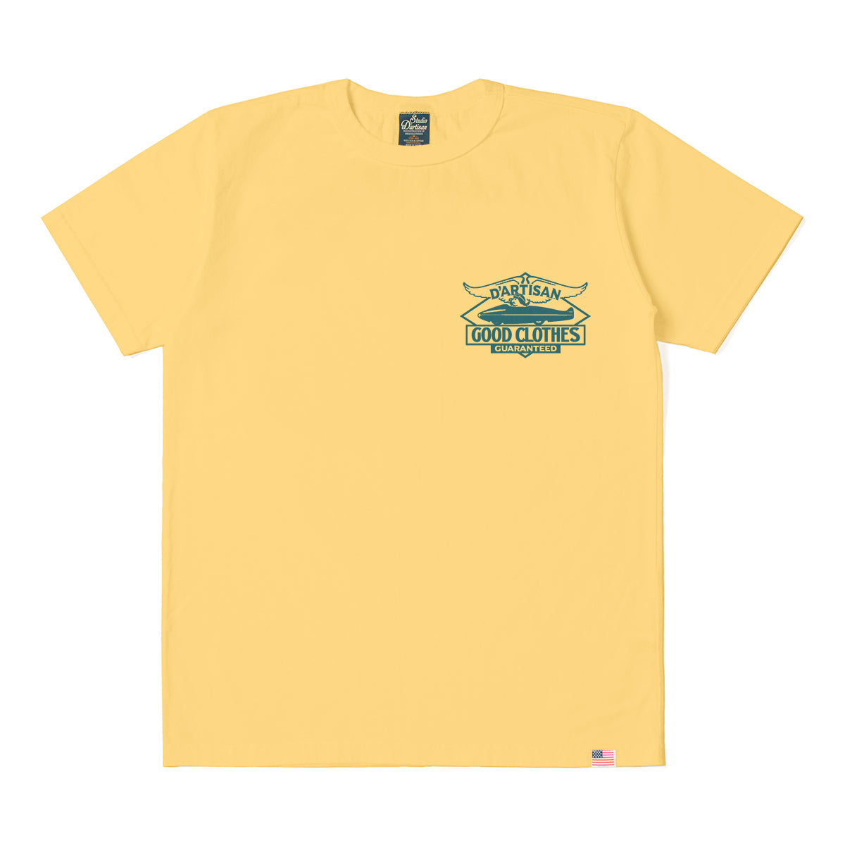 8232B USA Cotton Printed T-Shirt - YELLOW