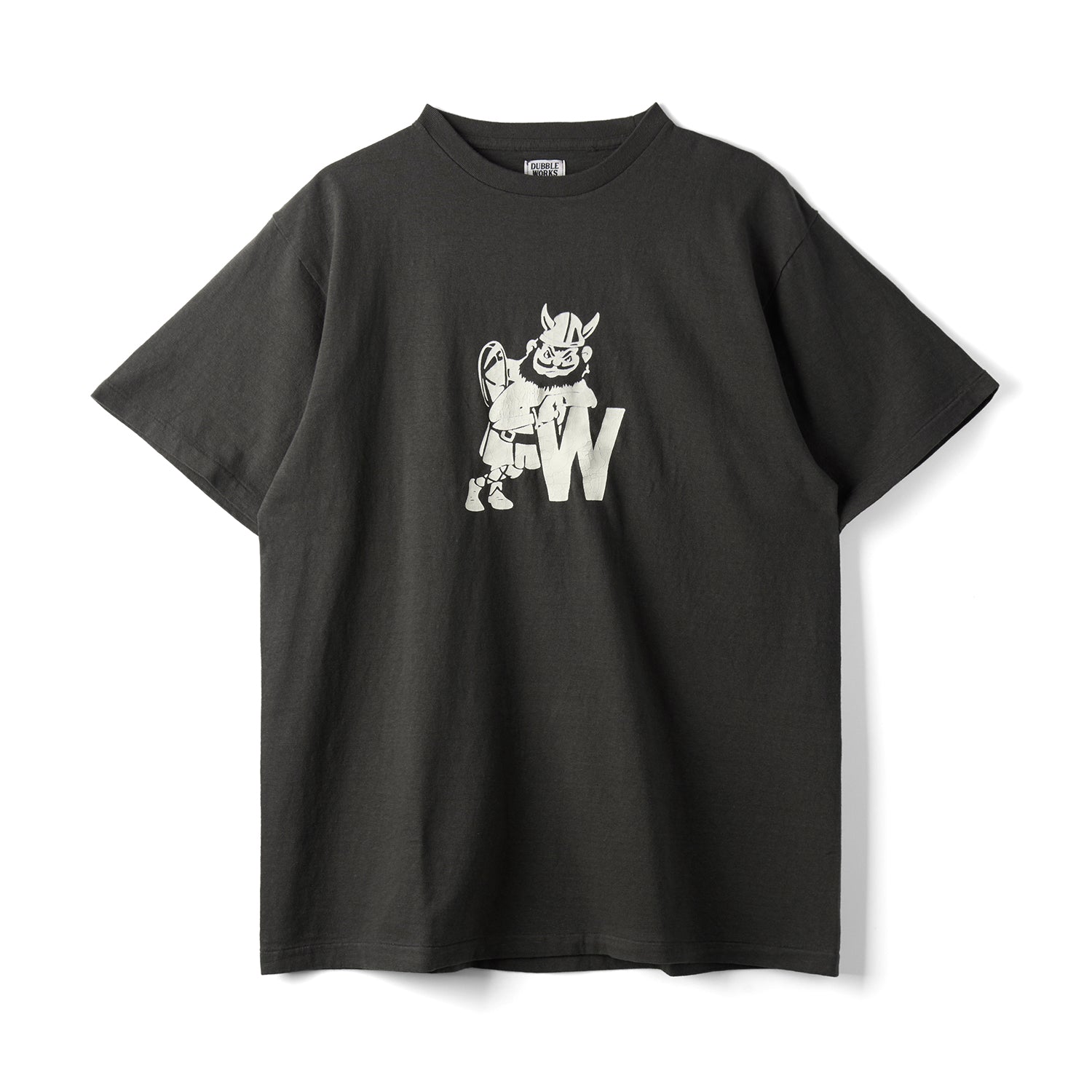 33005-02 Printed Tee "W" - BLACK