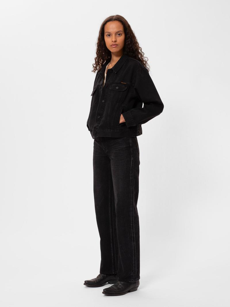 BERIT DENIM JACKET ASPHALT - BLACK