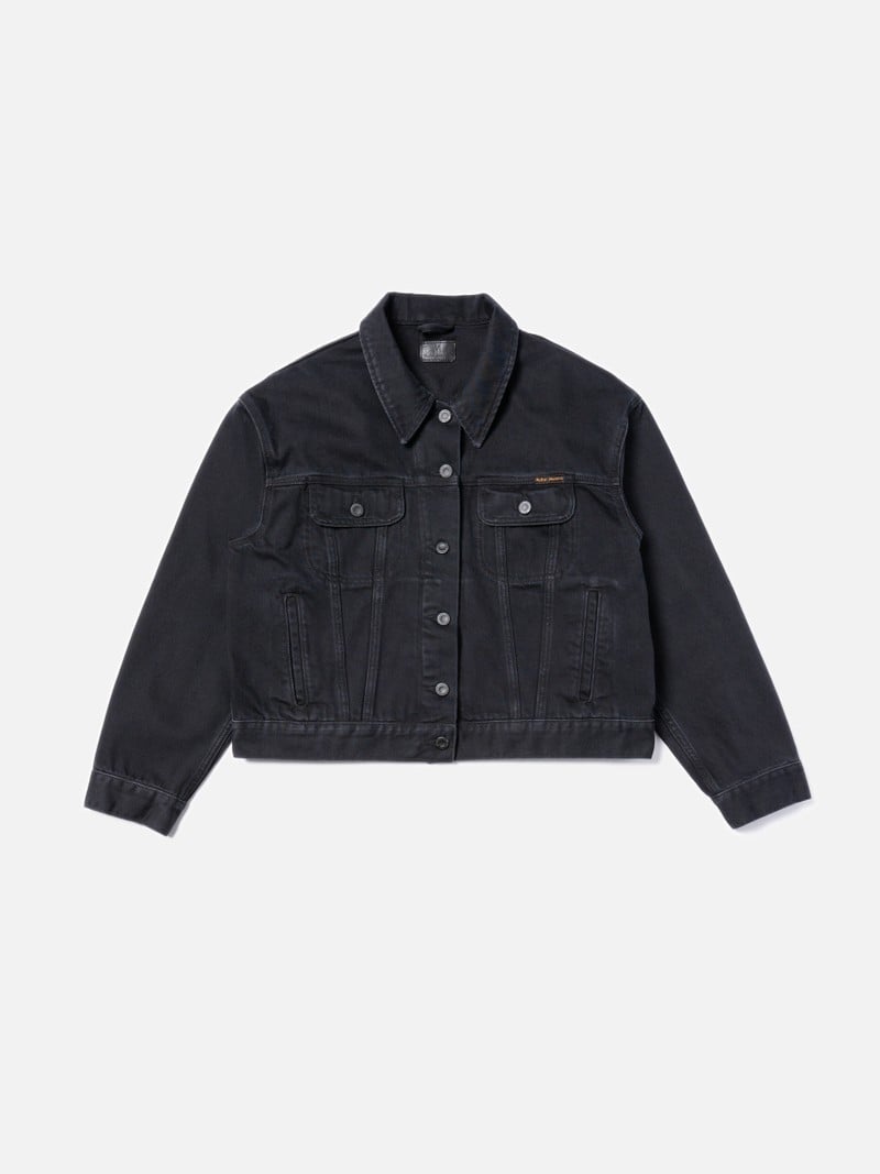 BERIT DENIM JACKET ASPHALT - BLACK
