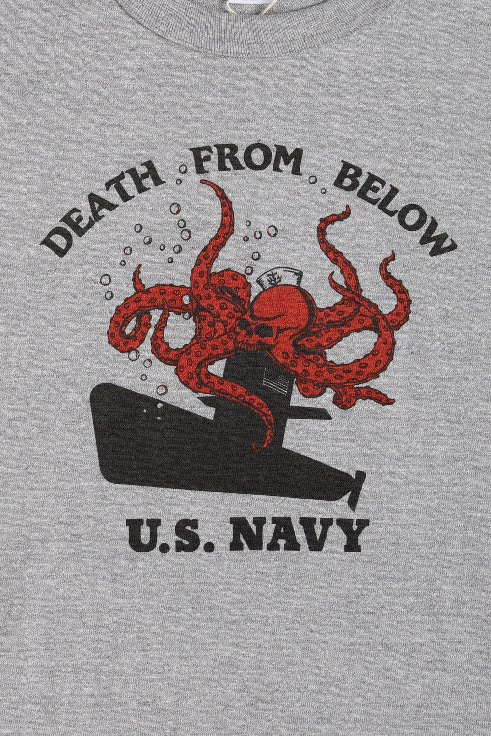 4096 88/12 HEATHER CREW NECK T DEATH FROM BELOW - GRAY