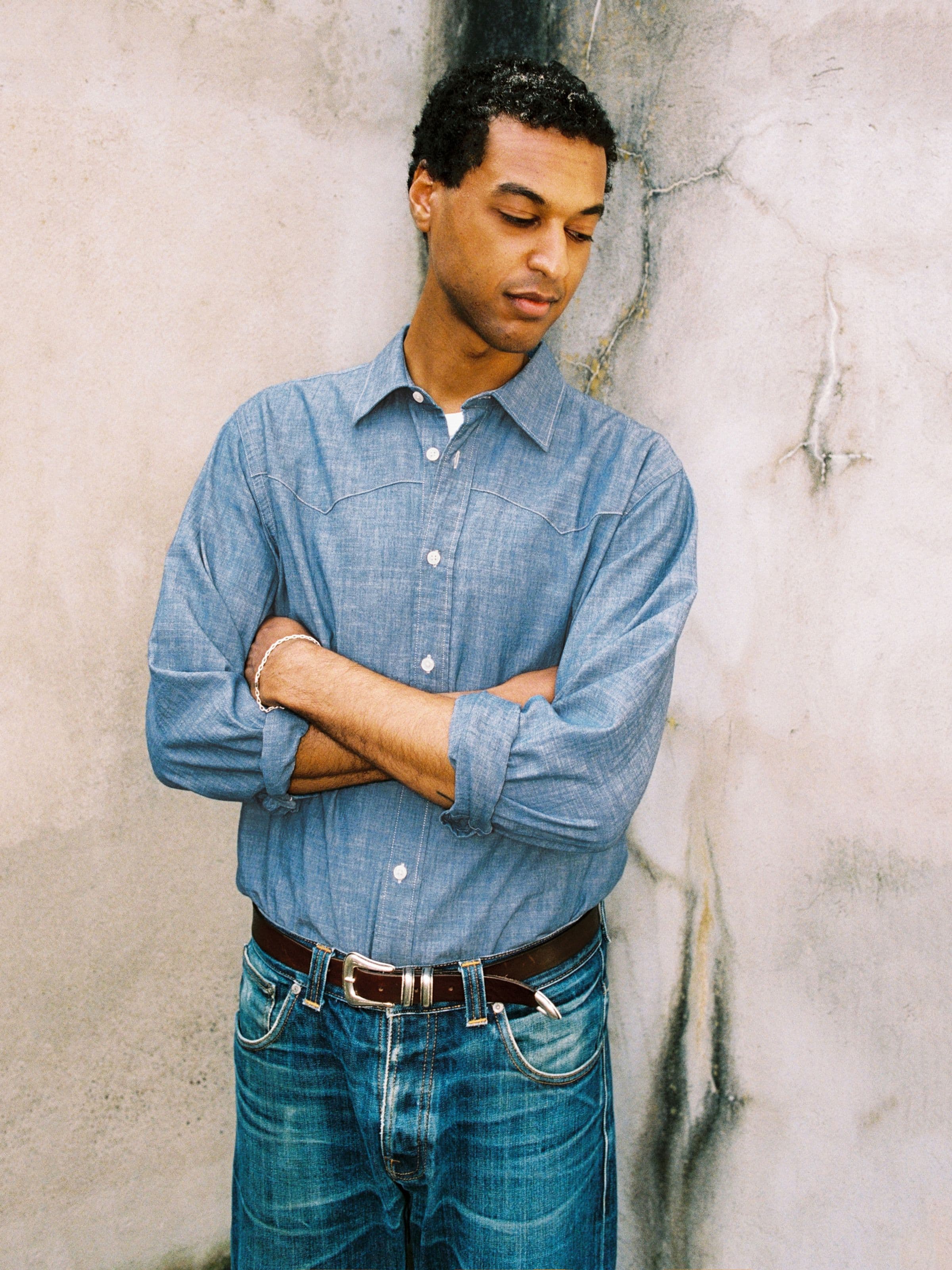 GEORGE CHAMBRAY SHIRT - BLUE