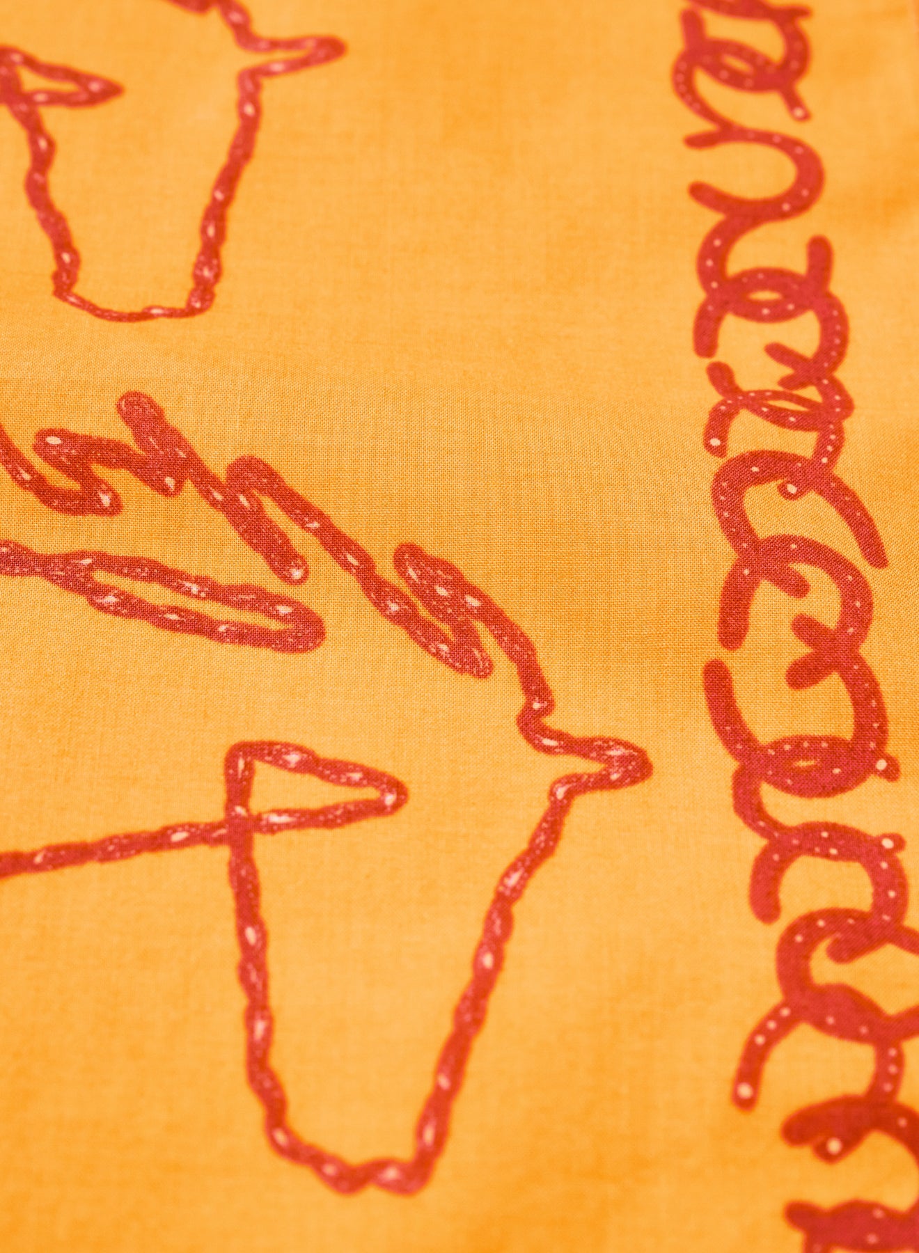 SJ-BANDANA-03 (Horse Motif Bandana) - ORANGE