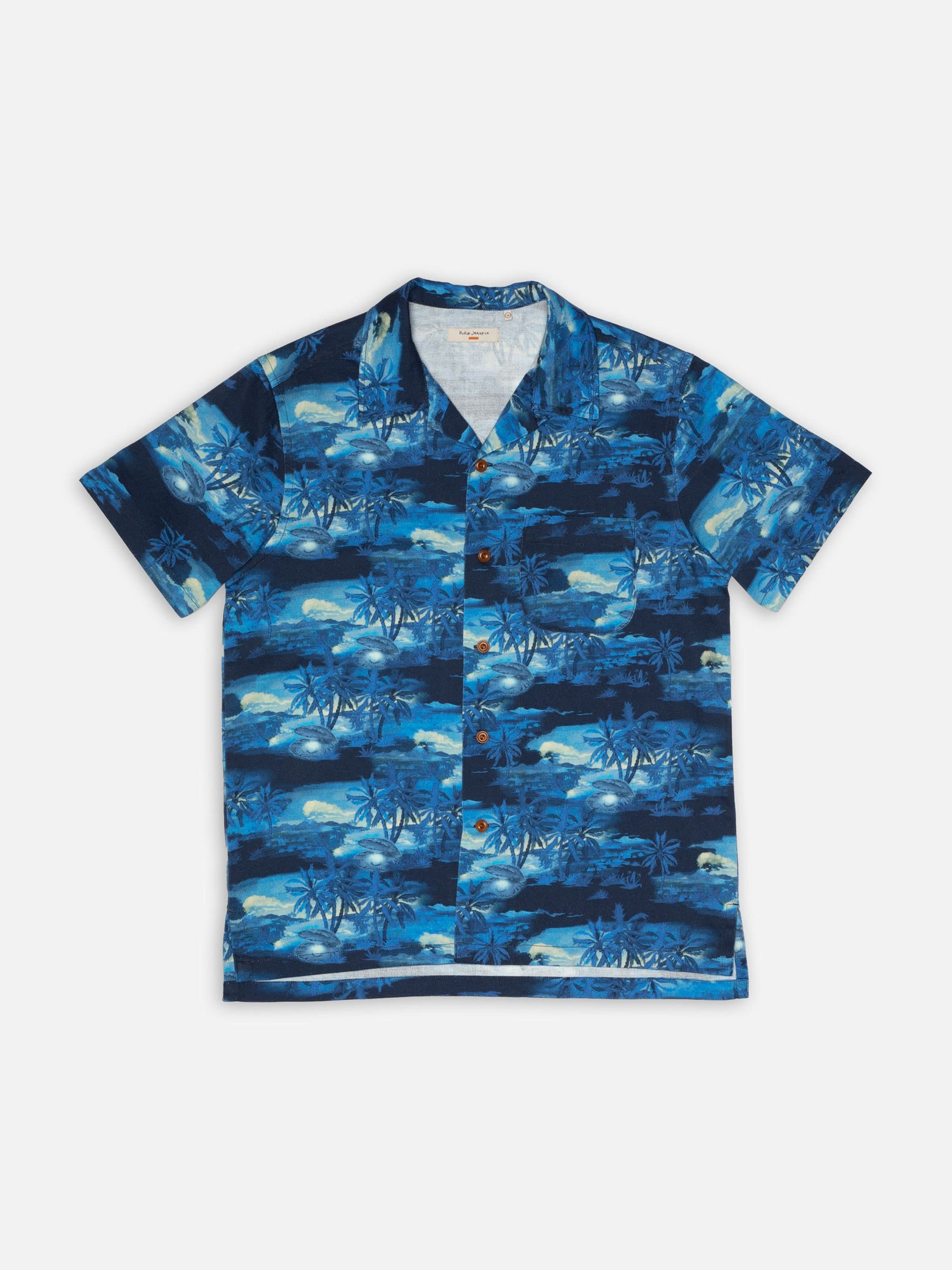Arvid Pearls Hawaii Shirt - Blueberry
