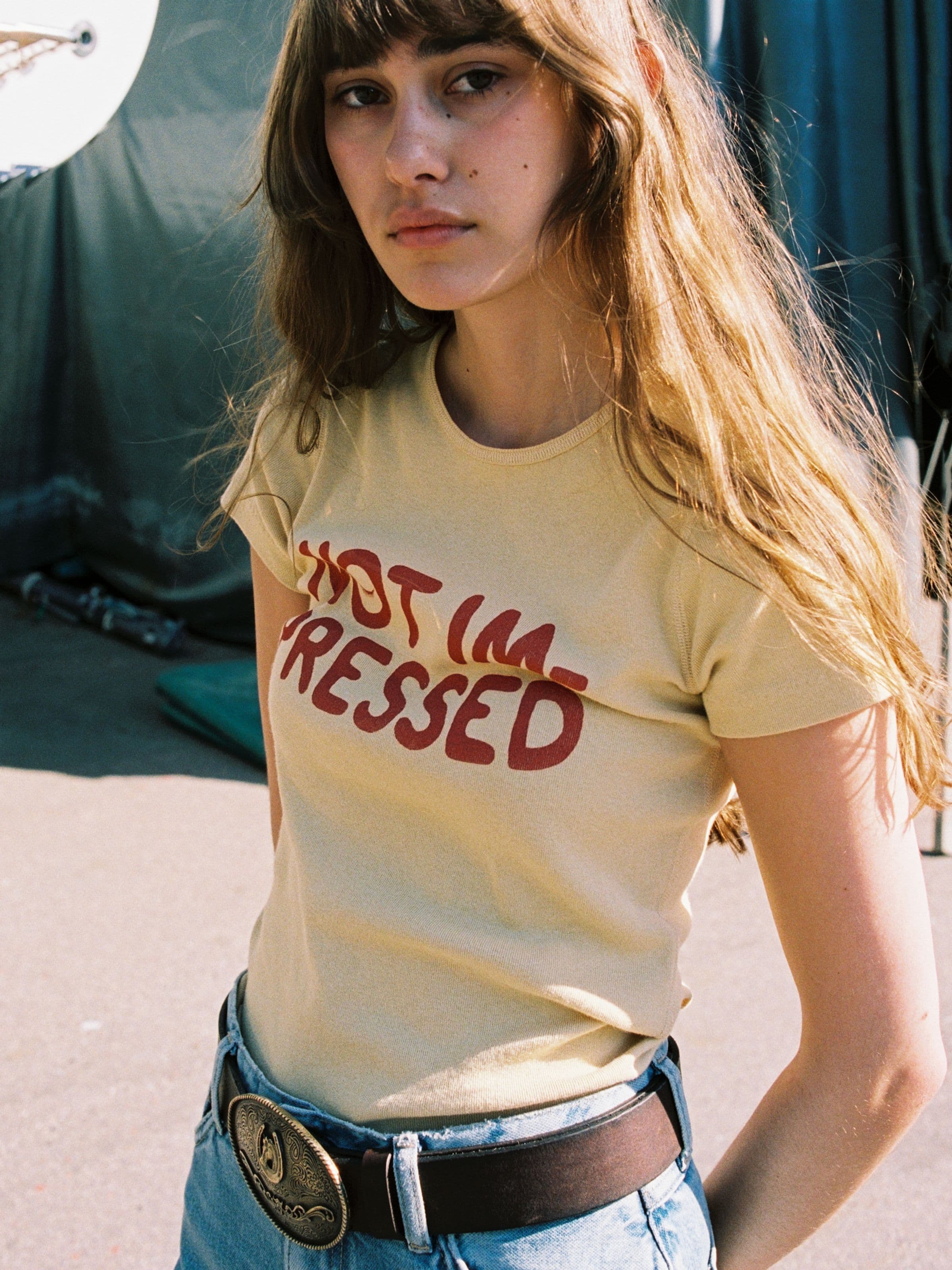 Eve T-Shirt Not Impressed - Mustard