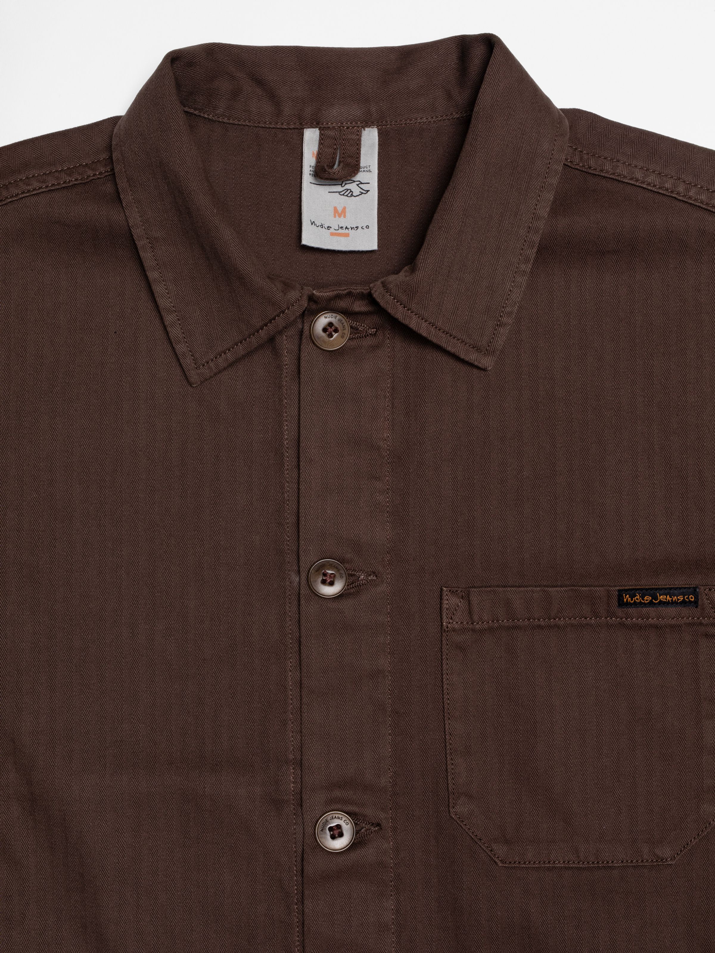 BUDDY HERRINGBONE CHORE JACKET - WALNUT
