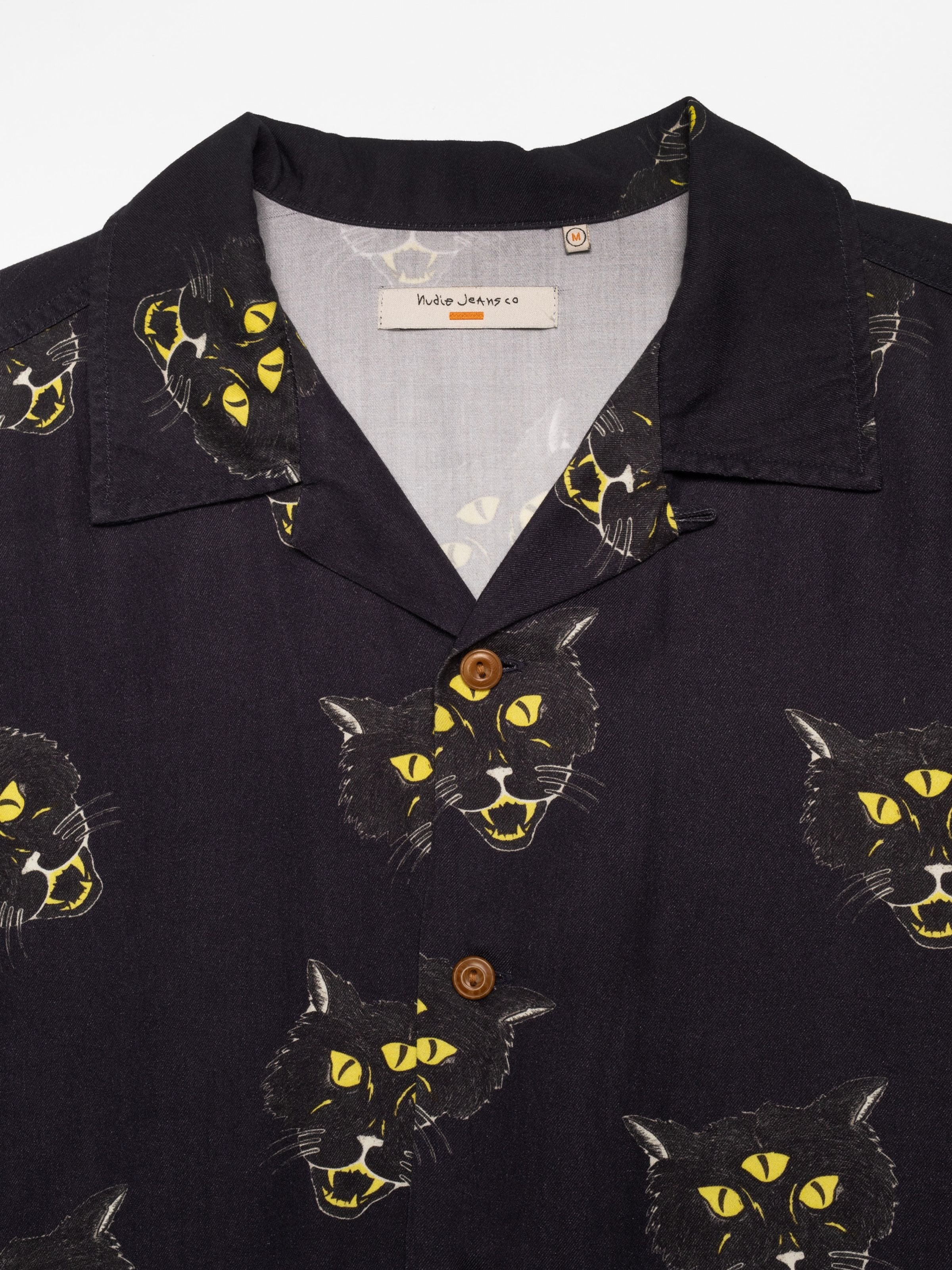 Arvid The Cat Hawaii Shirt - Antracite