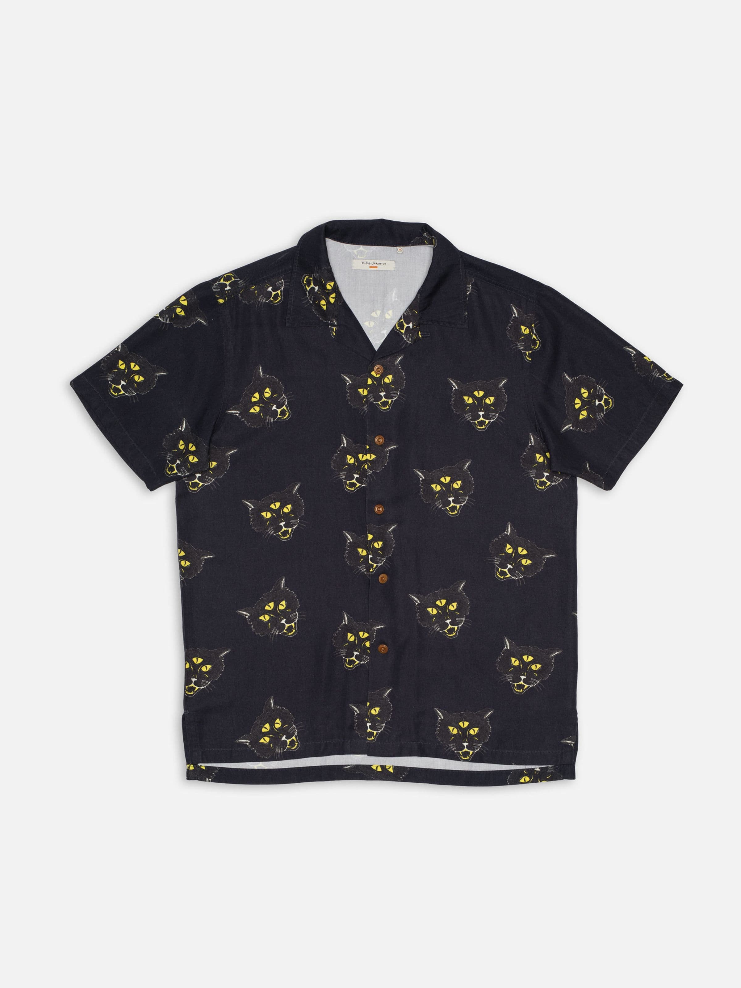 Arvid The Cat Hawaii Shirt - Antracite
