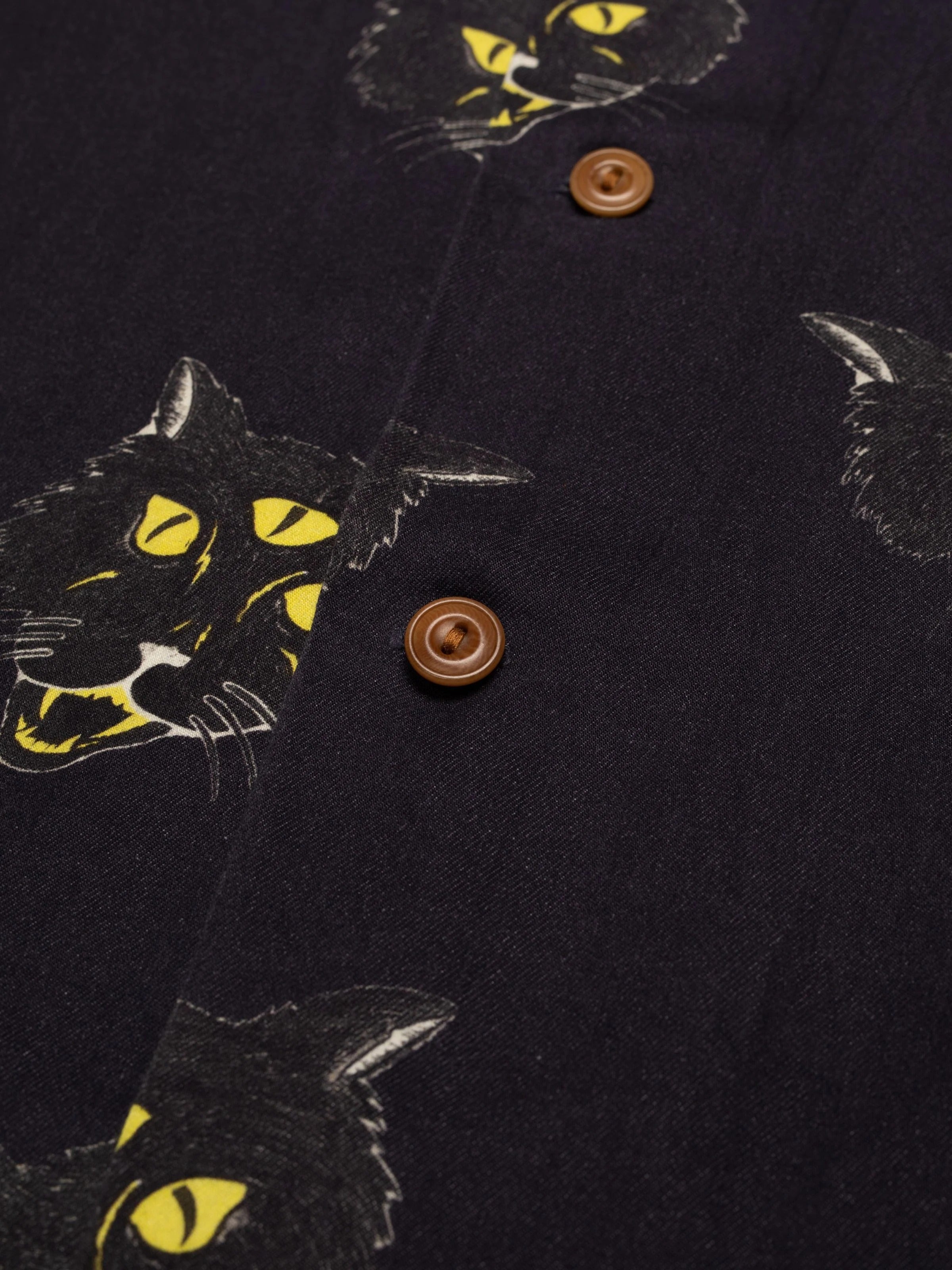 Arvid The Cat Hawaii Shirt - Antracite