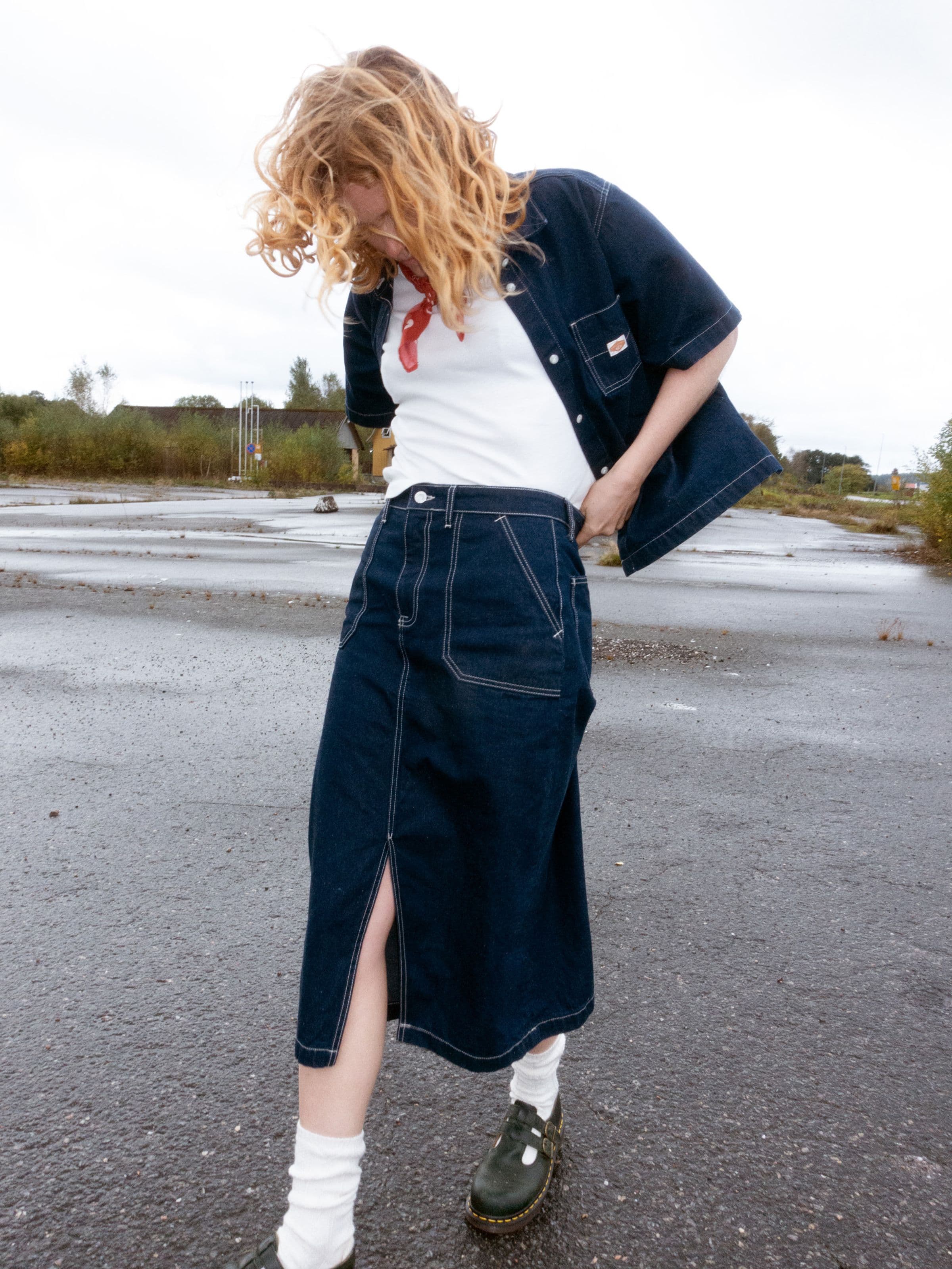 Boel Painter Denim Skirt - Dark Blue