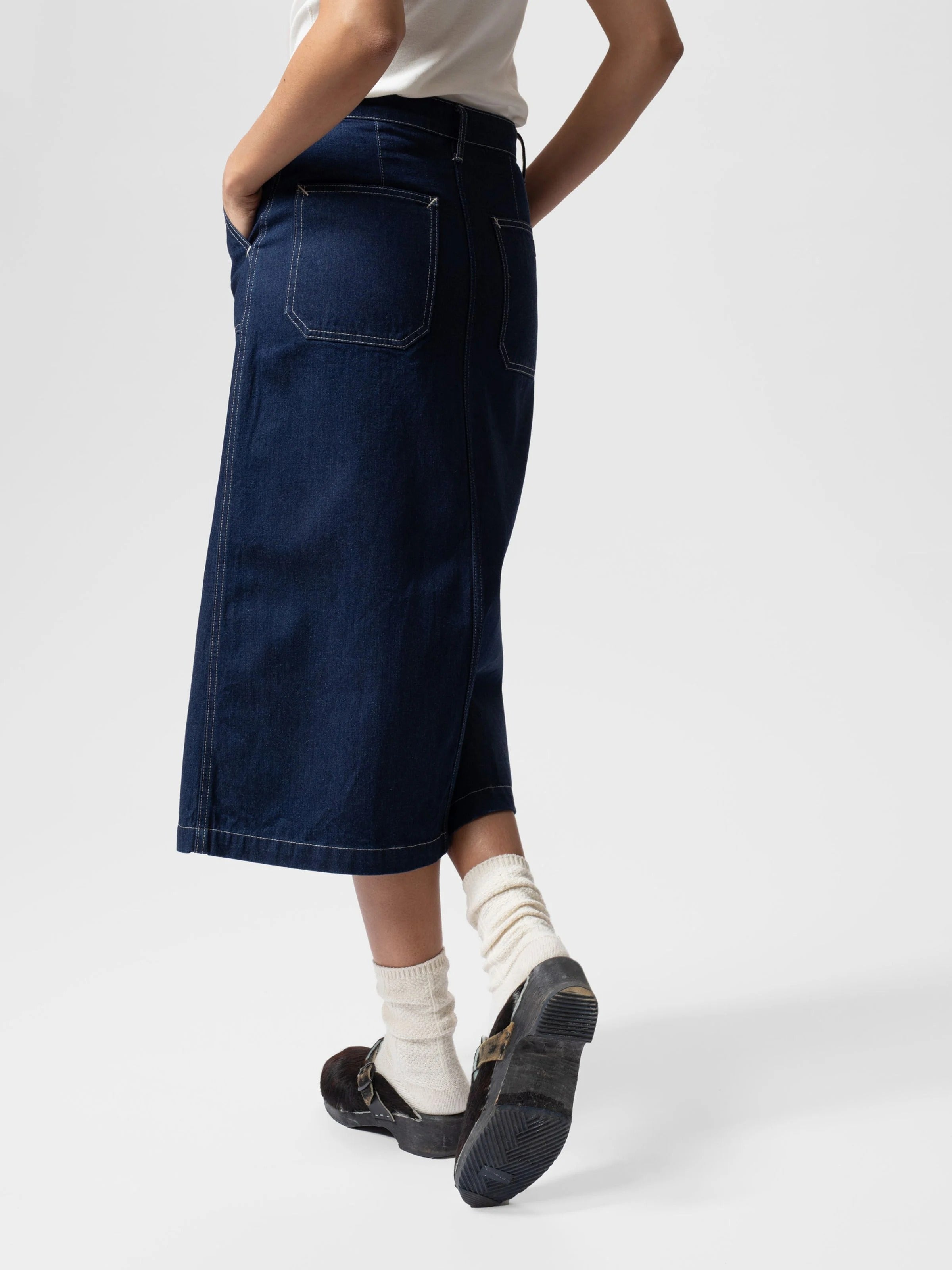 Boel Painter Denim Skirt - Dark Blue
