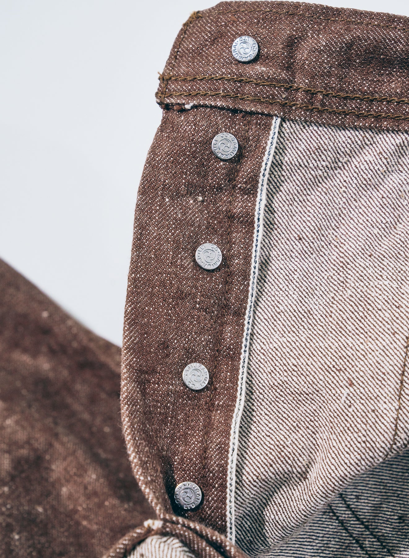 SJ52BR 15oz Kanoko Brown Baker pants - BROWN