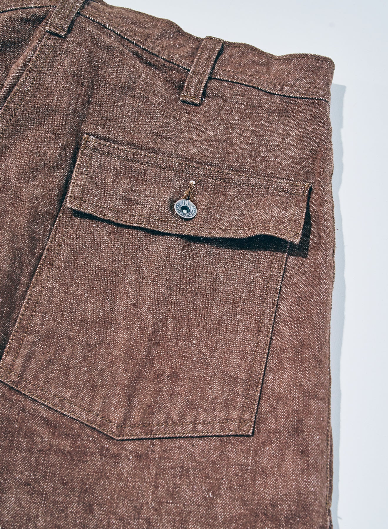 SJ52BR 15oz Kanoko Brown Baker pants - BROWN