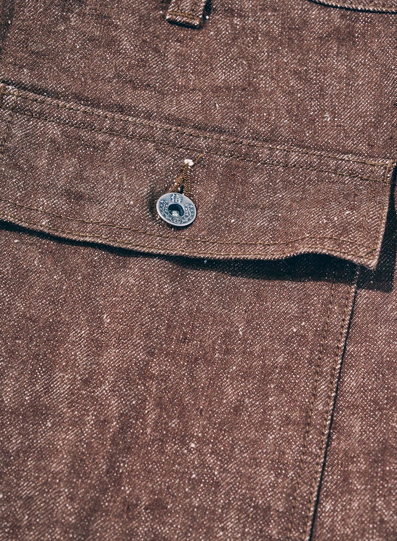 SJ52BR 15oz Kanoko Brown Baker pants - BROWN