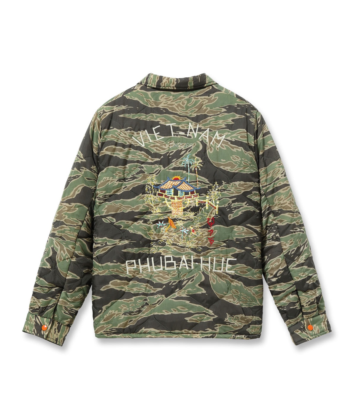 TT15800 Mid 1960s Style Reversible Vietnam Jacket “VIET-NAM MAP” × “LANDSCAPE” - GREEN