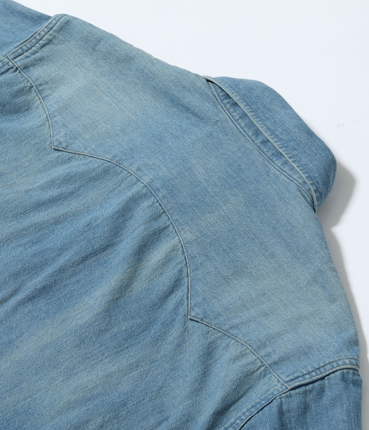 SC29684 BLUE DENIM WESTERN SHIRT AGED MODEL - INDIGO