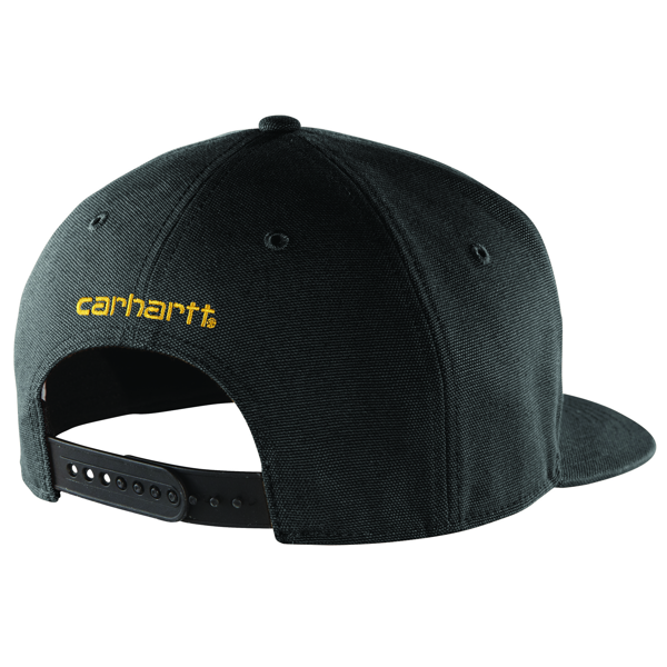 FIRM DUCK FLAT BRIM CAP - BLACK