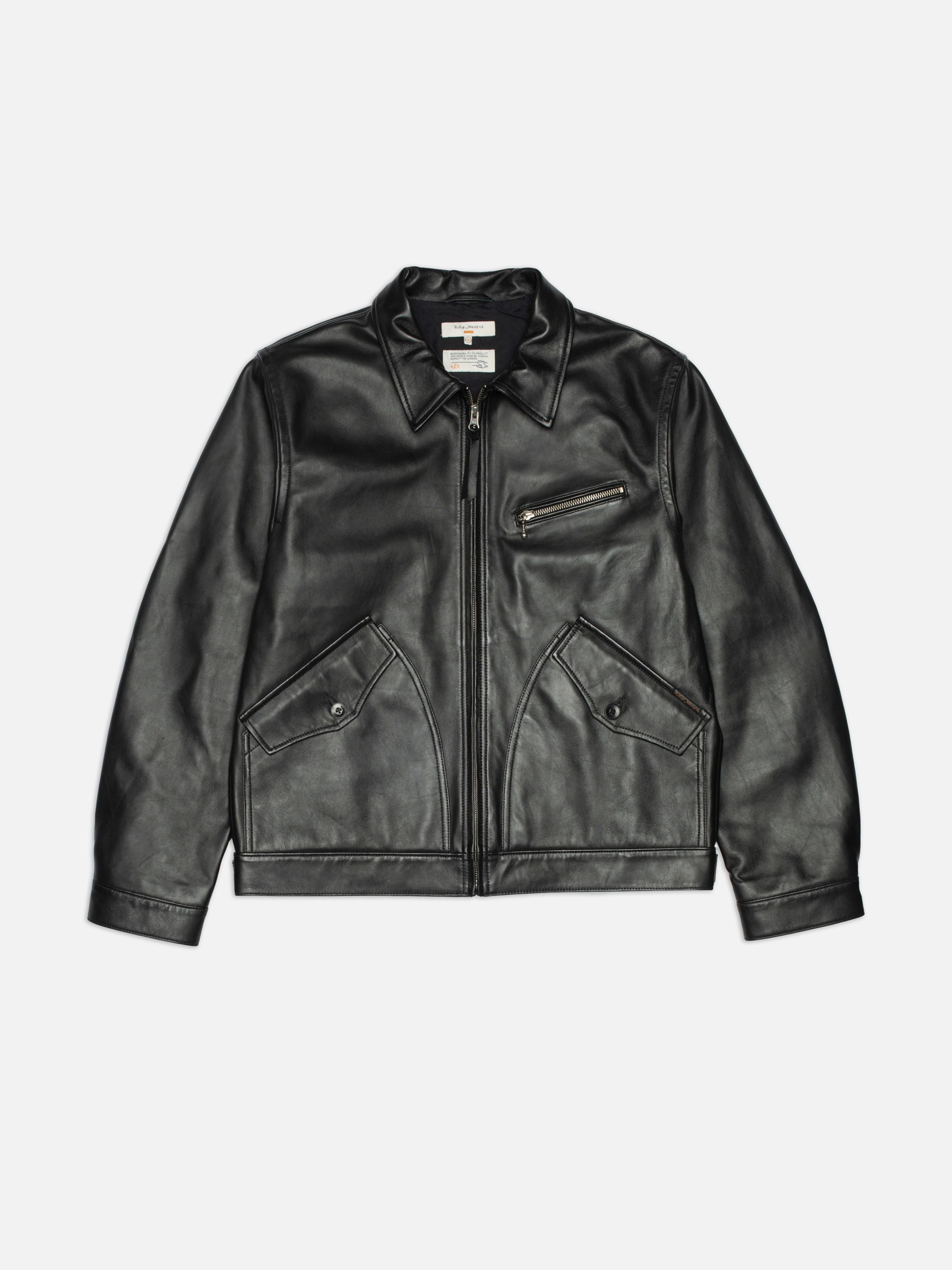 Blake Zip Jacket Leather - Black