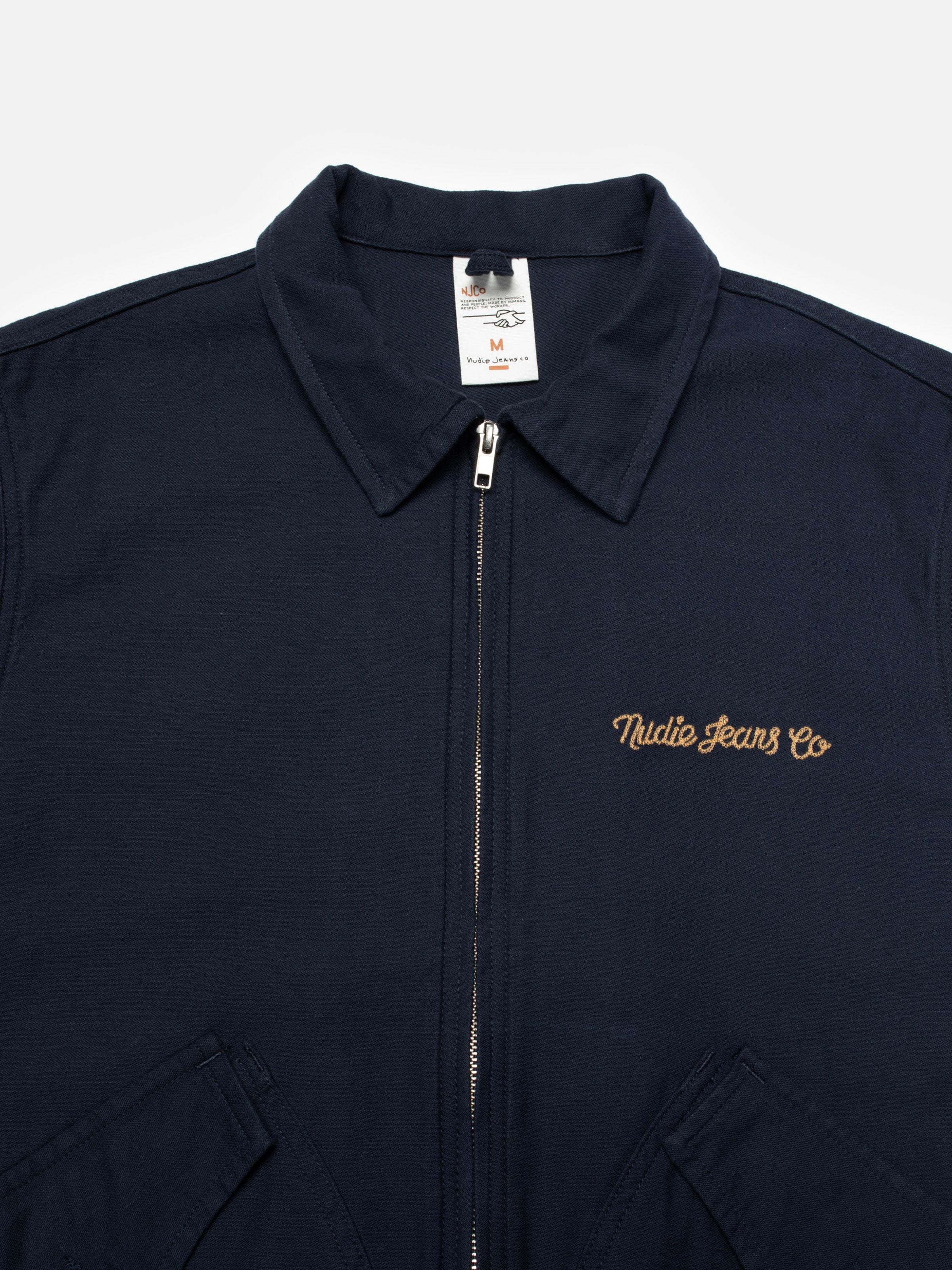 Blake Zip Jacket Back Sateen - Navy