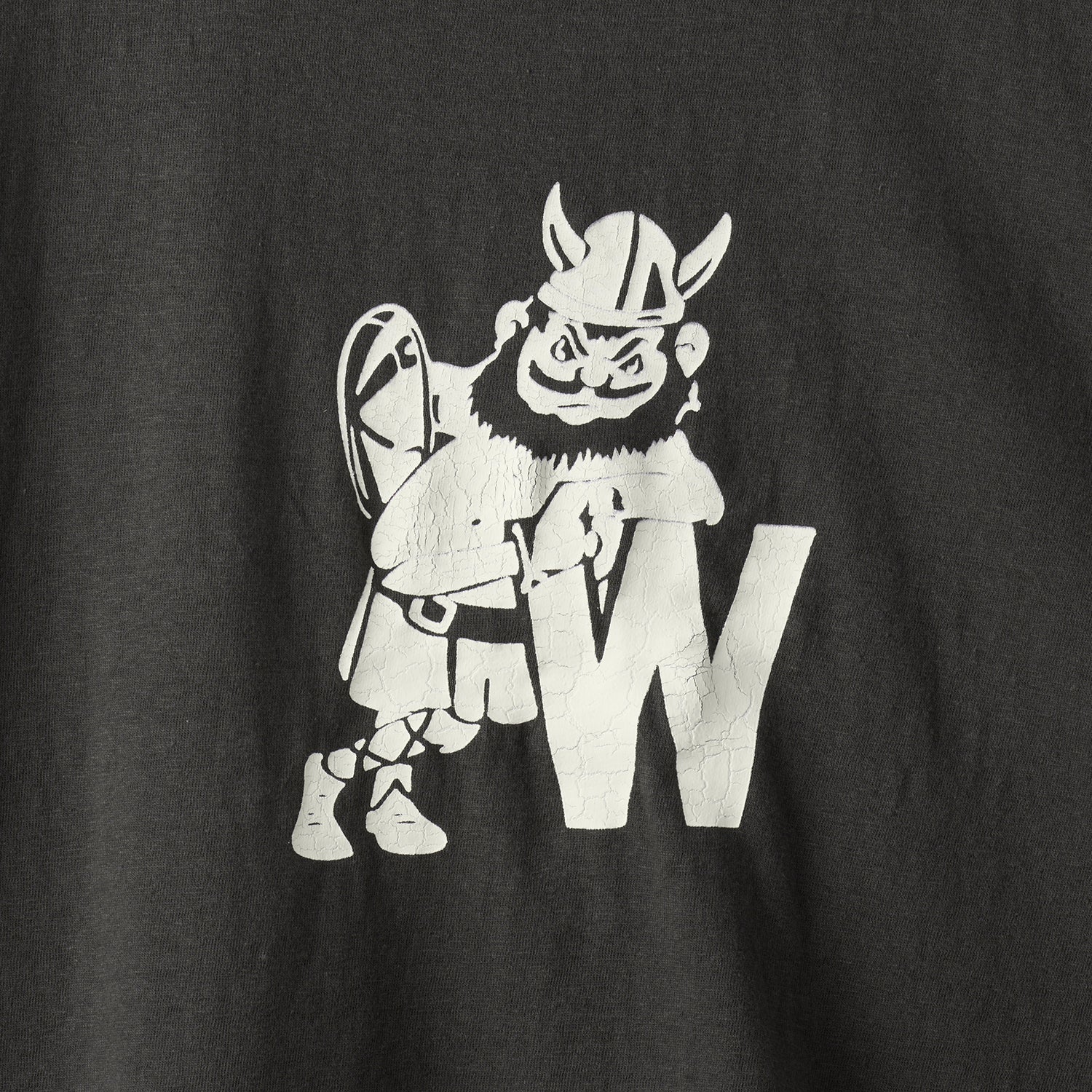 33005-02 Printed Tee "W" - BLACK