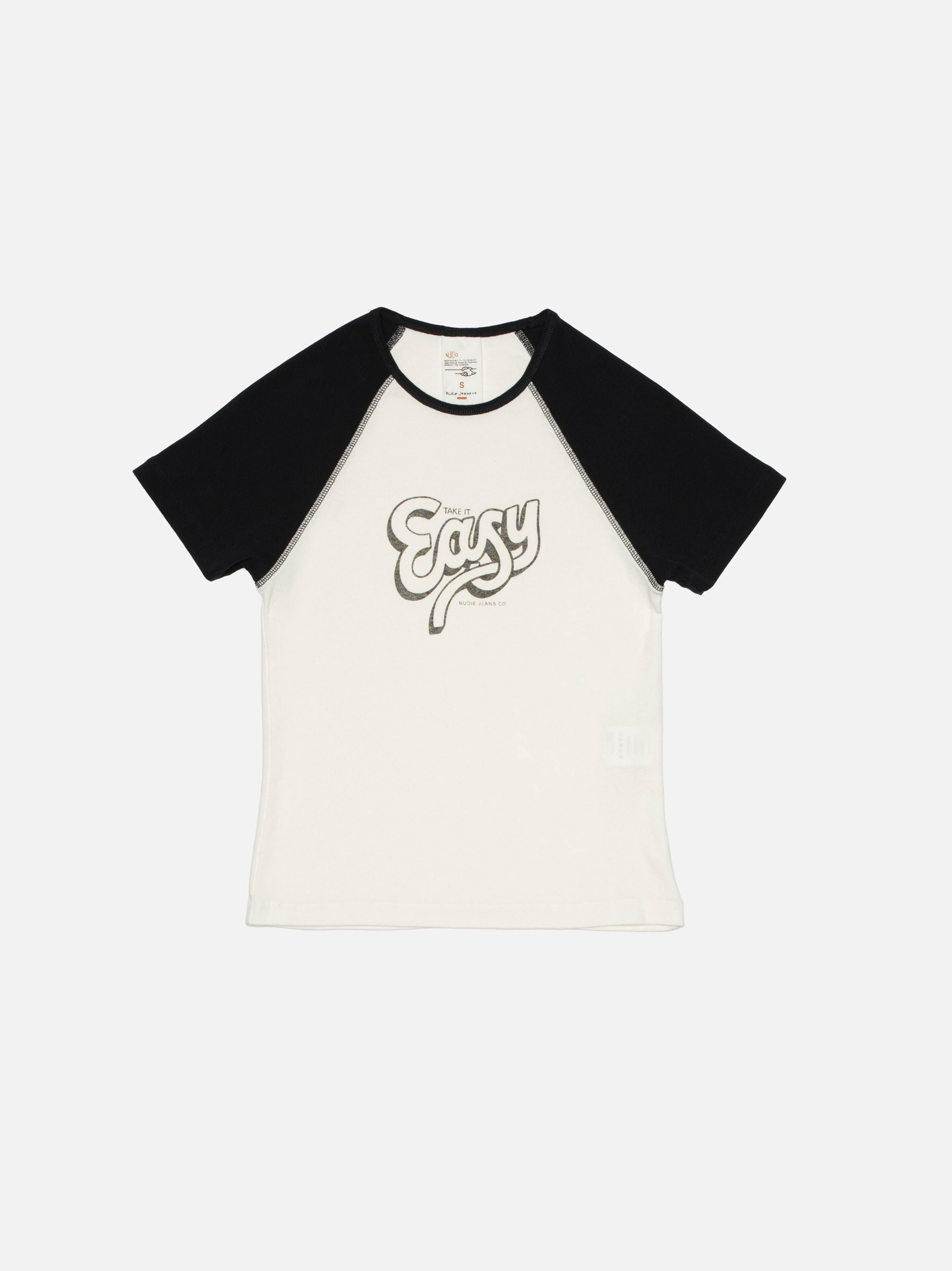 Eve T-Shirt Take It Easy - Offwhite/Black