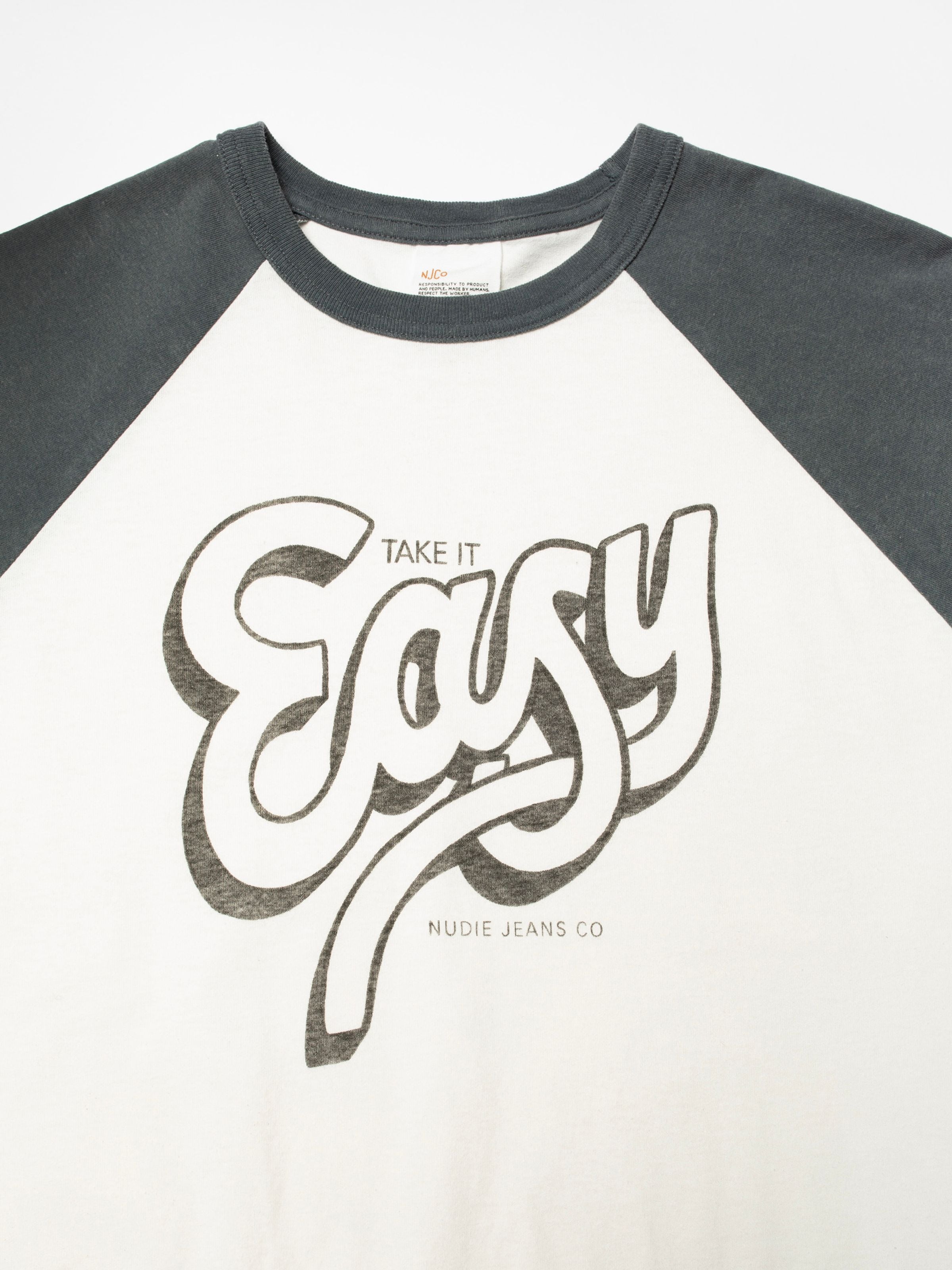 Roy Raglan T-Shirt Take It Easy - Offwhite/Black