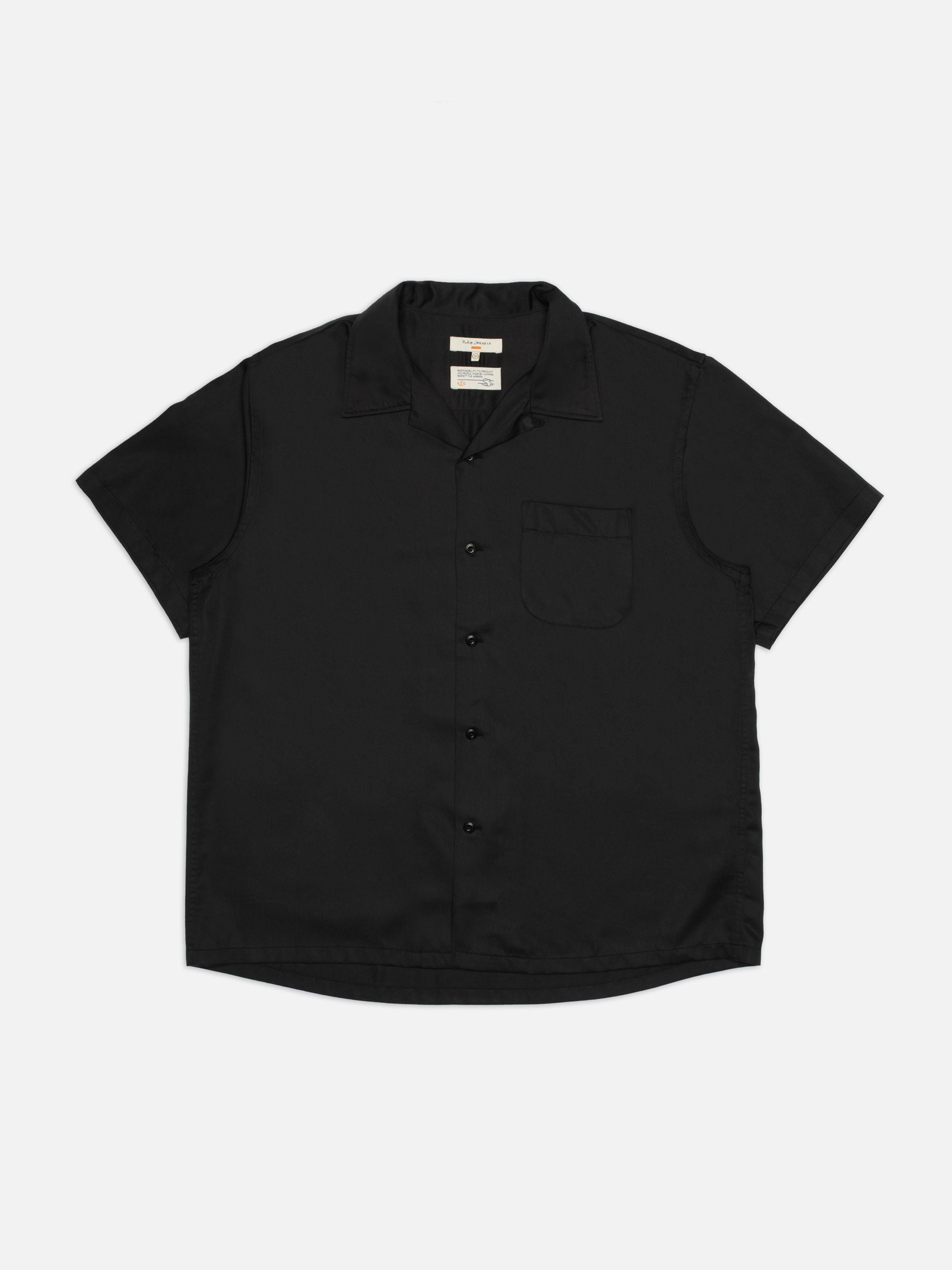 Arthur Bowling Shirt Saftey Pin - Black