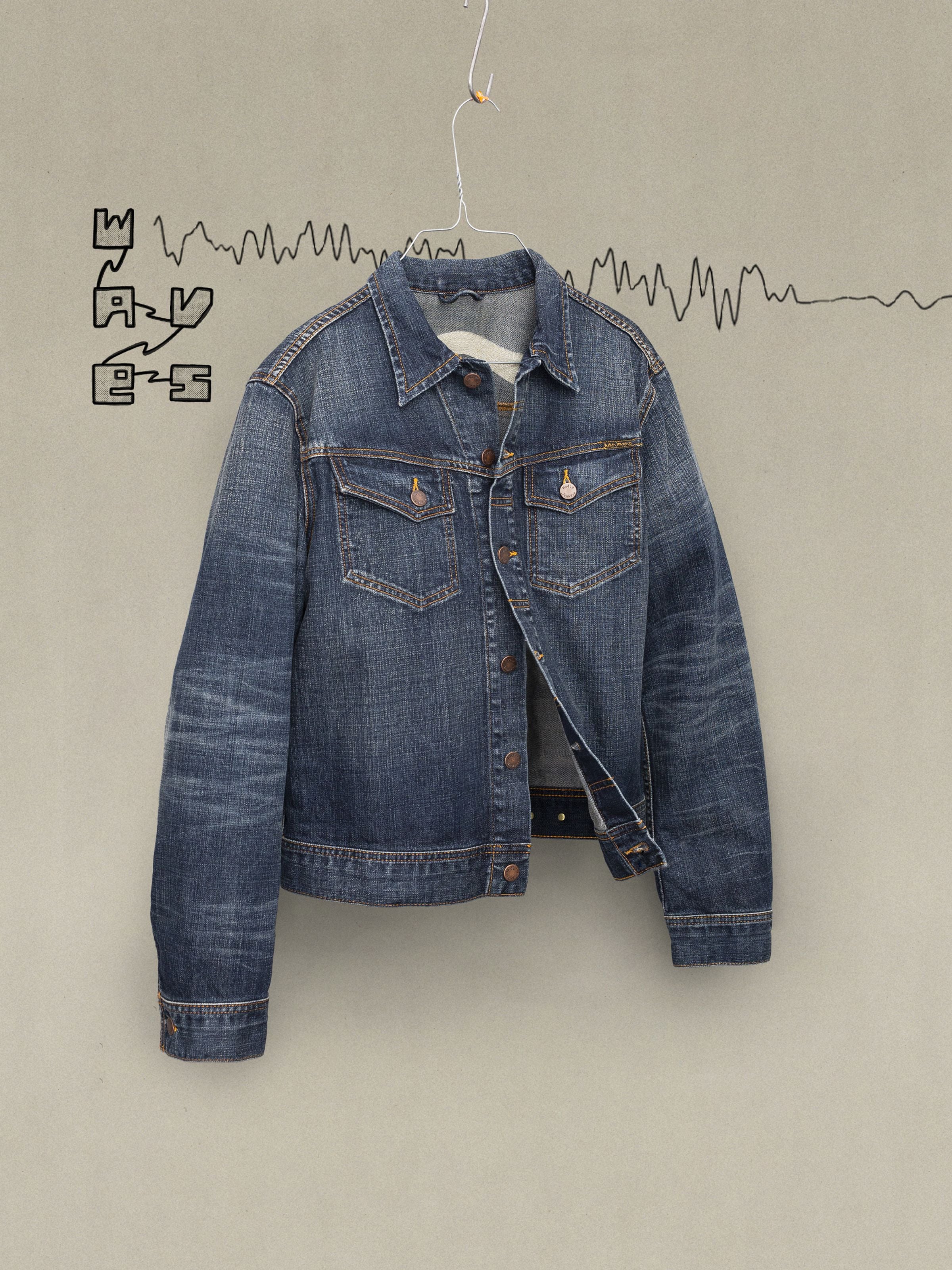 Conny Denim Jacket - Big Wave Blue
