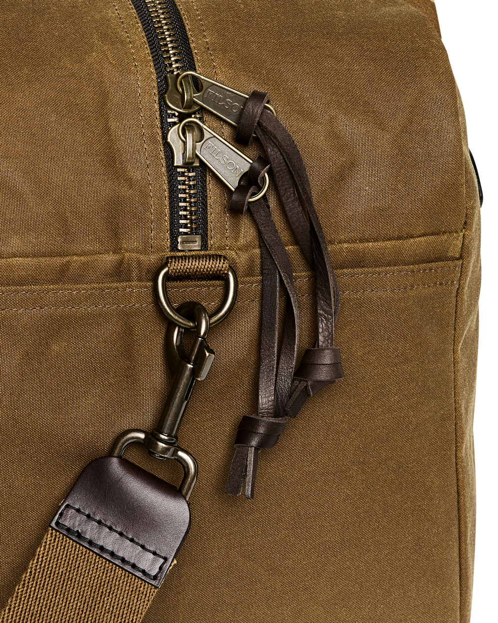 MEDIUM TIN CLOTH DUFFLE BAG - DARK TAN