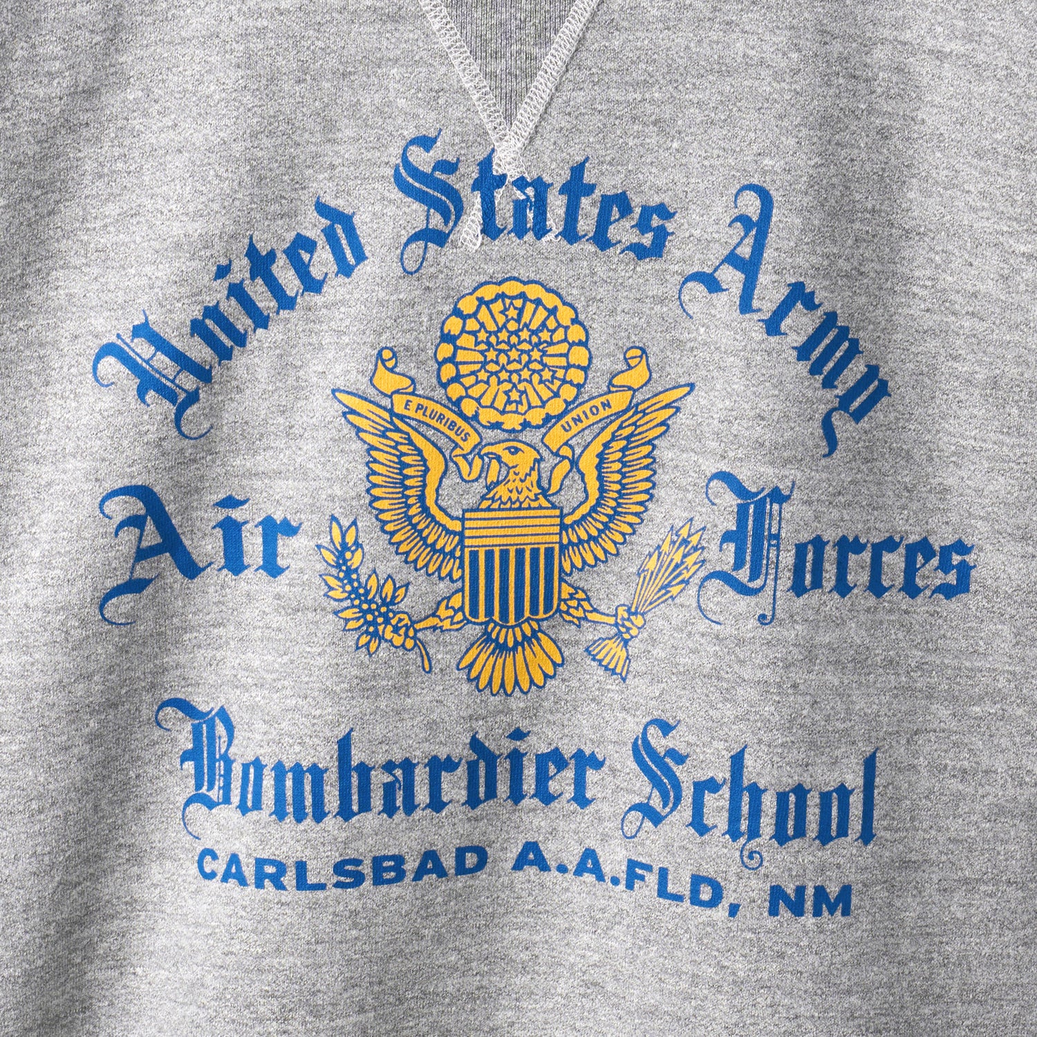 BR69692 Set-In Crew Neck Sweat Shirt U.S.Army Air Forces Bomb. School - H.GRAY