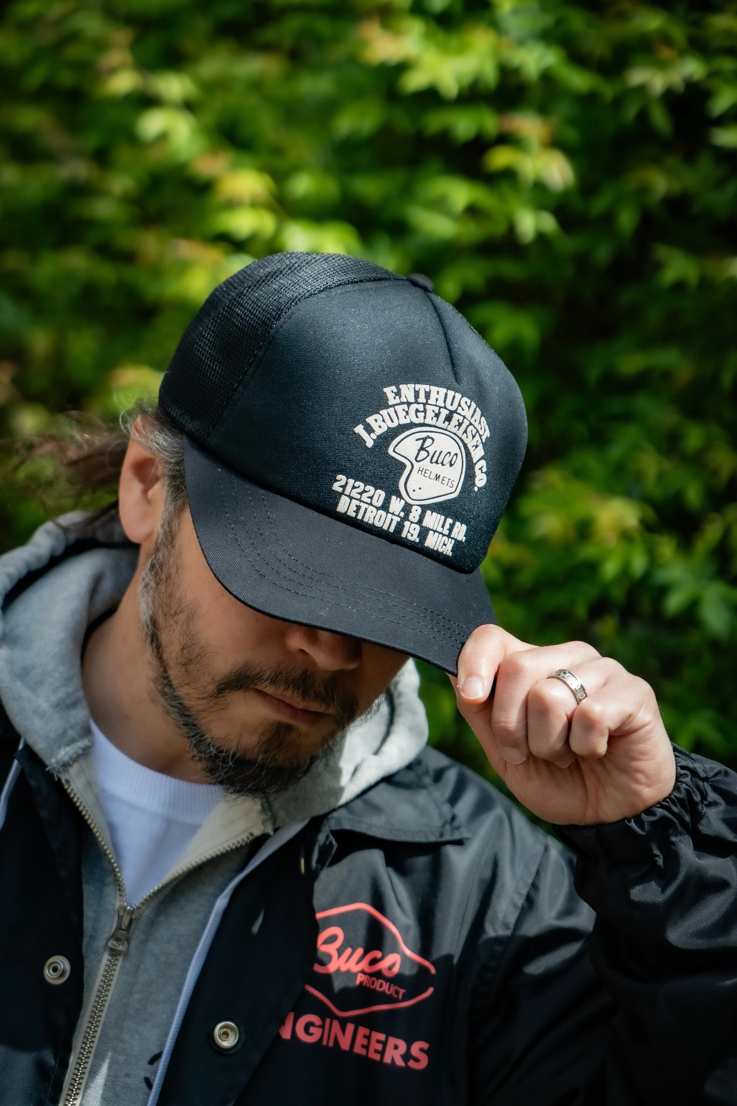 BA25004 BUCO MESH CAP / ENTHUSIAST - BLACK